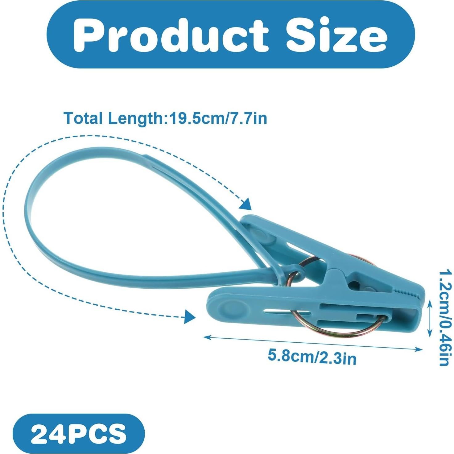 Paquete de 24 Pinzas de Plástico Ajcotahm para Ropa Multicolor