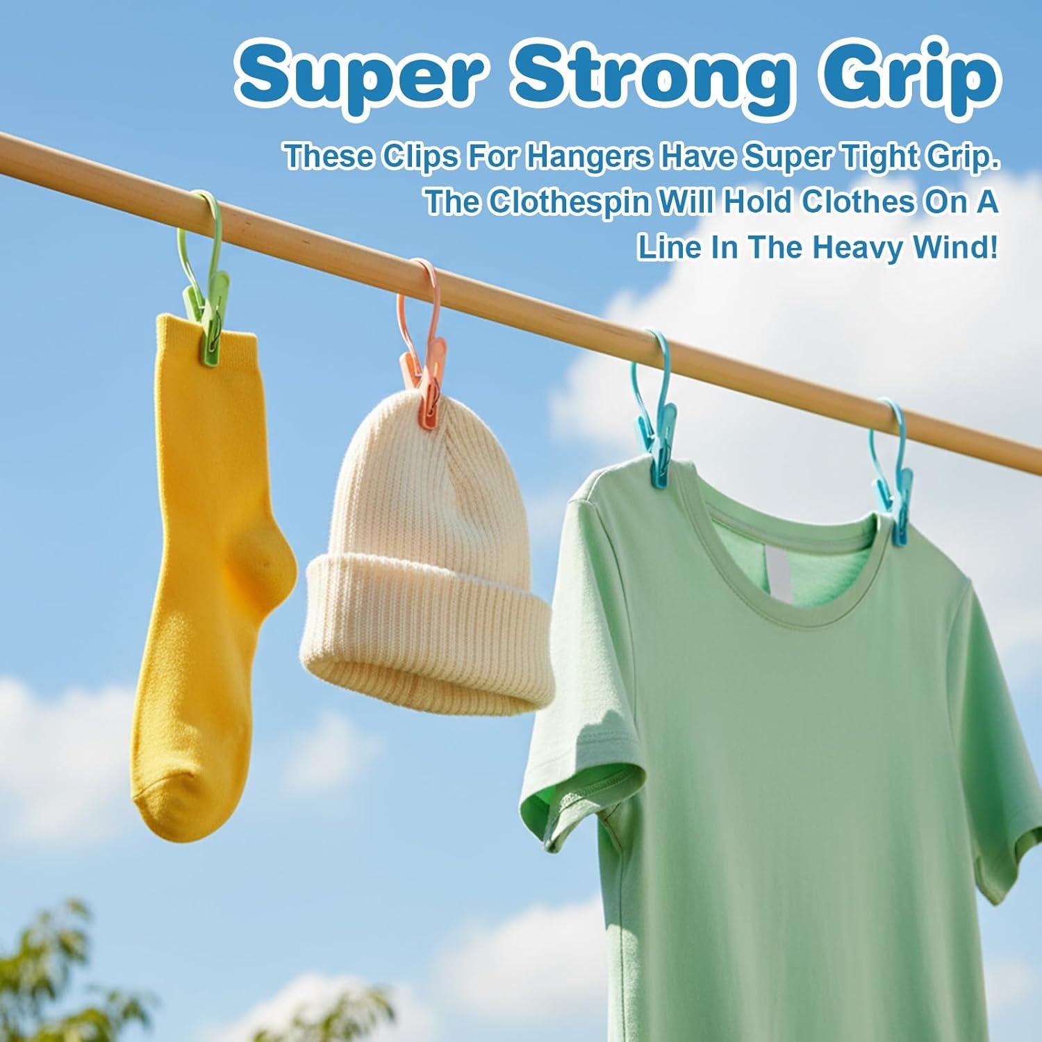 Paquete de 24 Pinzas de Plástico Ajcotahm para Ropa Multicolor