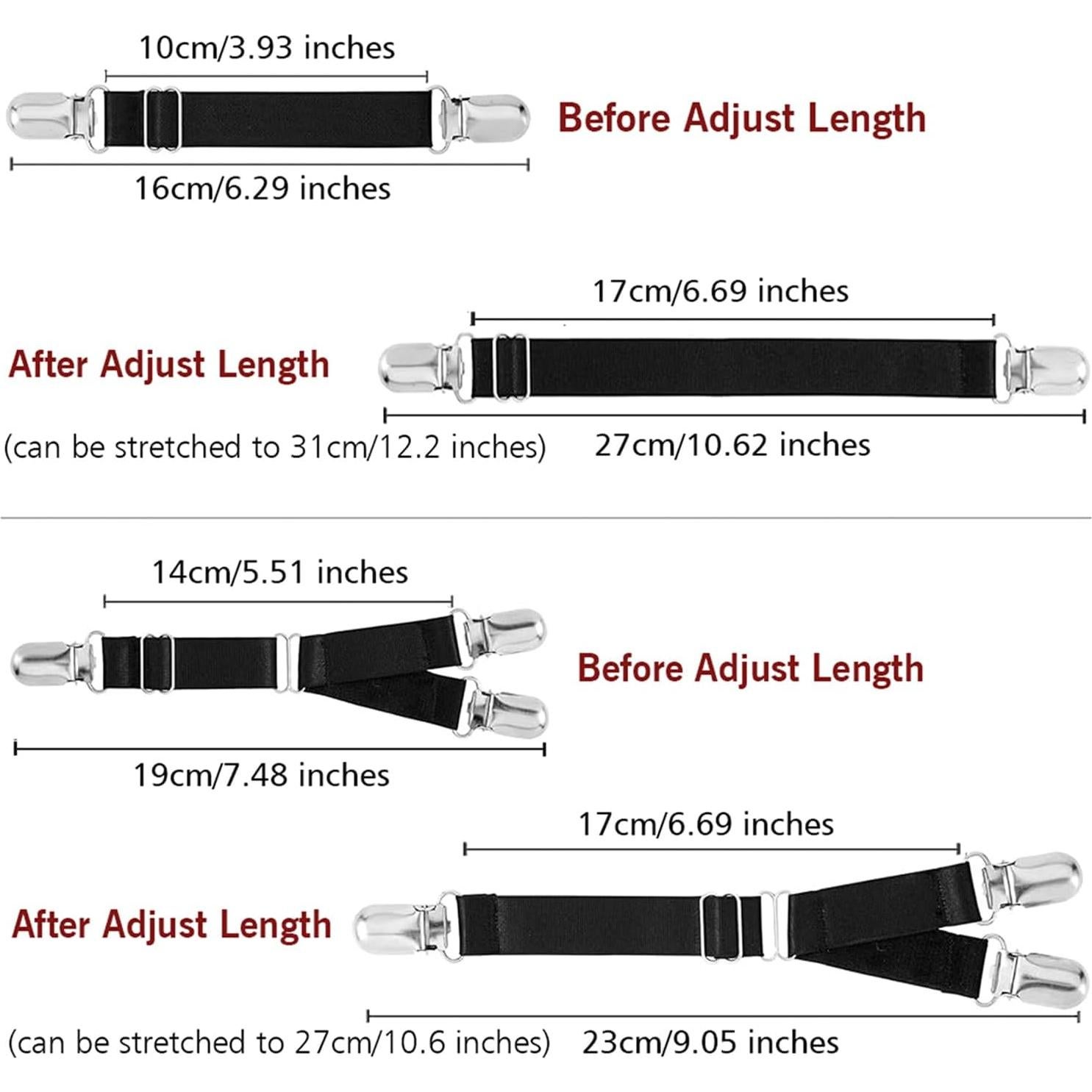 Cinturón de Muslo Ajustable Leoparts Unisex Negro 2PCS