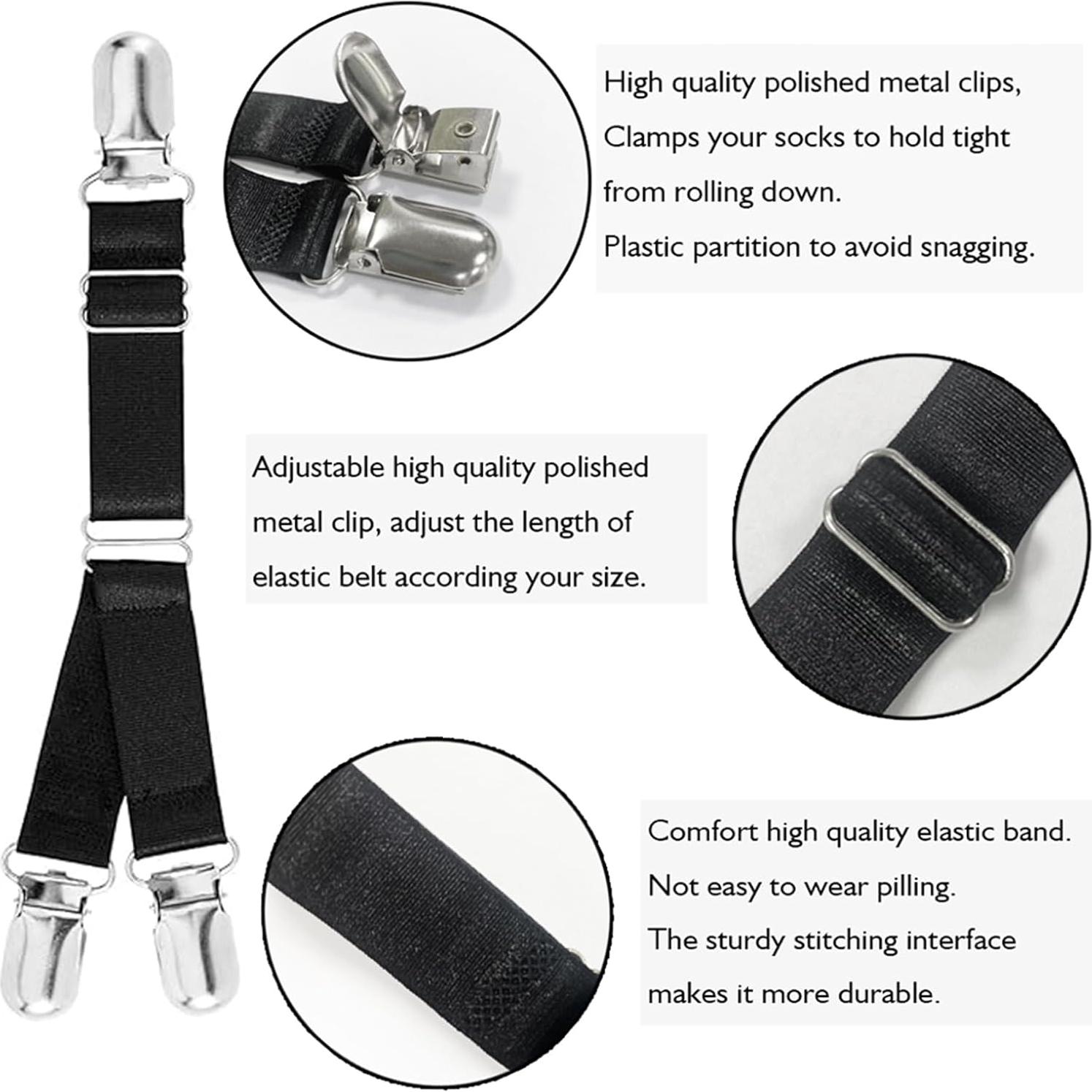 Cinturón de Muslo Ajustable Leoparts Unisex Negro 2PCS