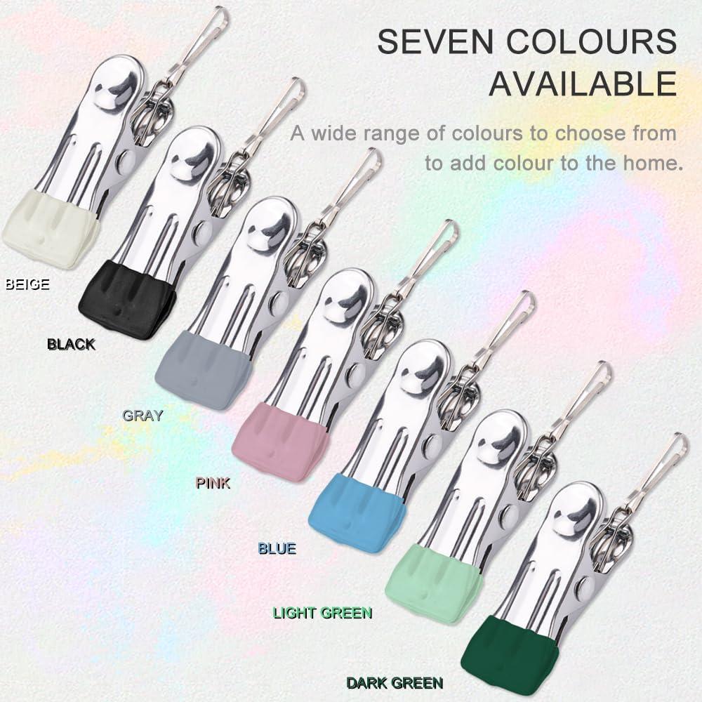 Pinzas Multifuncionales de Acero Inoxidable AW - 30 Unidades Verde Claro