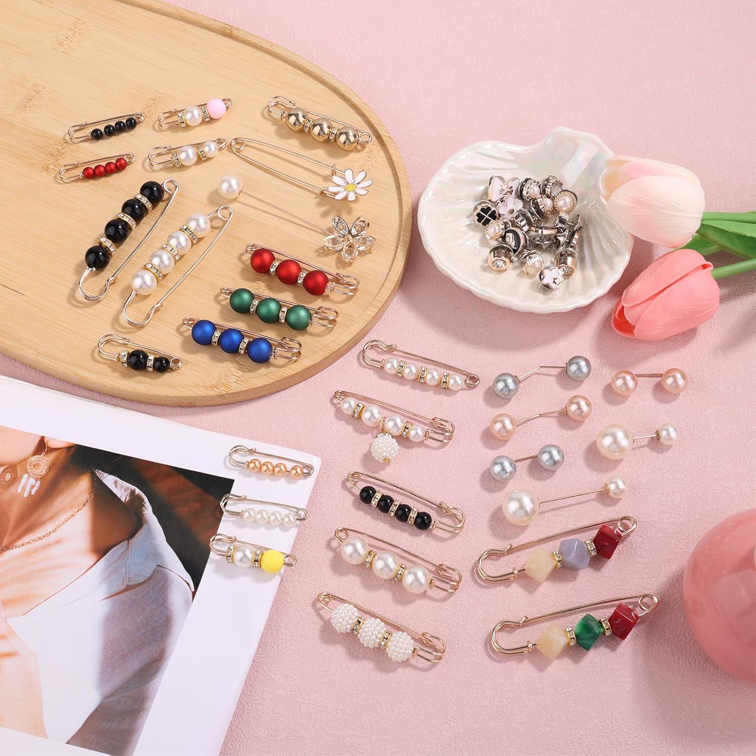 50 Broches y Pines de Metal Multicolor Gosknor para Ropa