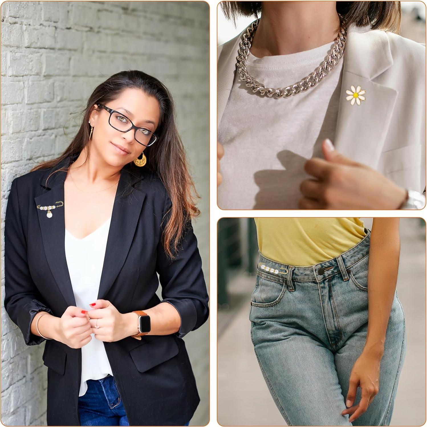 50 Broches y Pines de Metal Multicolor Gosknor para Ropa