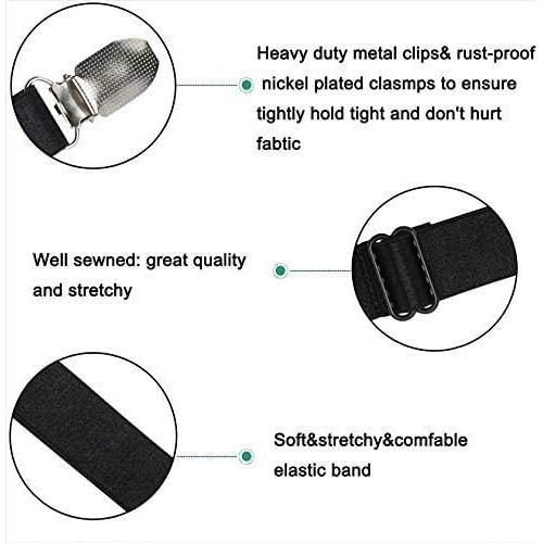 Clips de Medias Elásticas Ajustables WILLWIN - 8 Piezas Negras