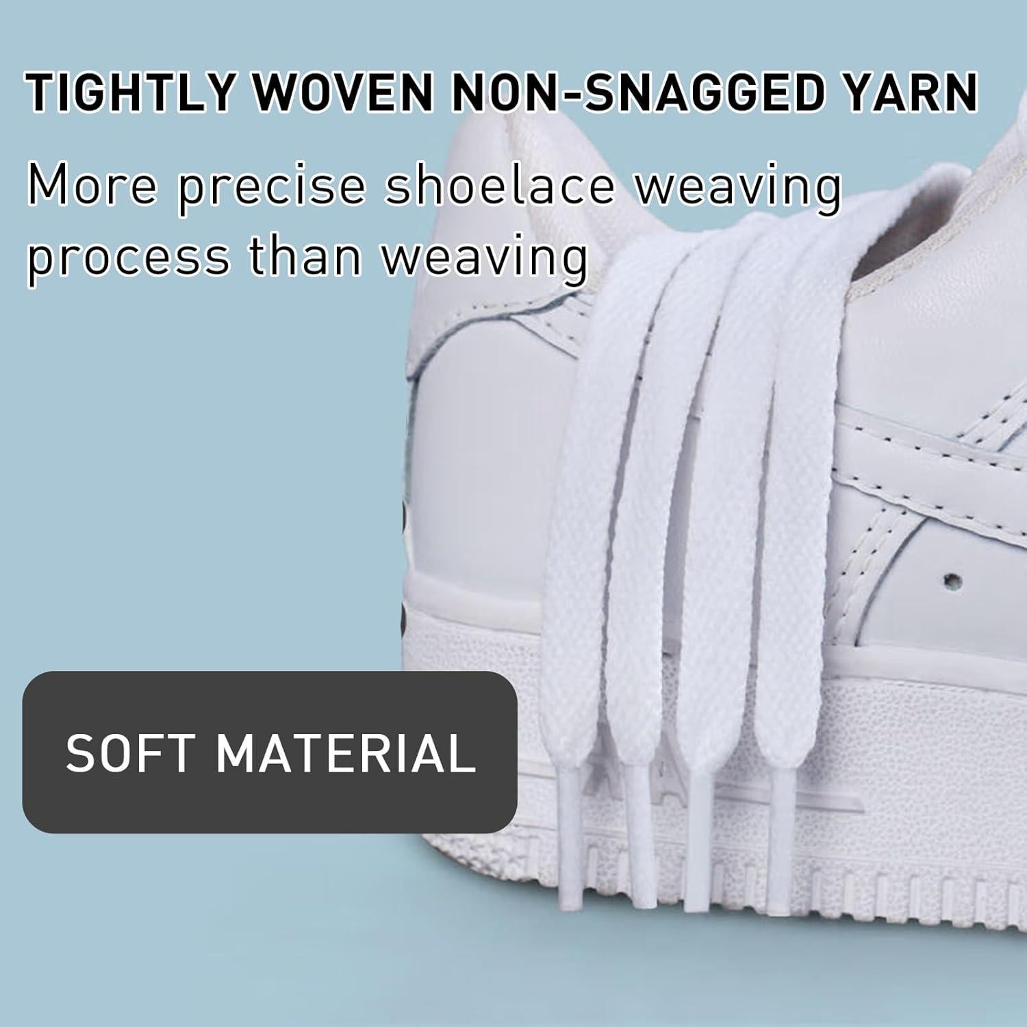 Cintas Planas de Reemplazo UamGlsob 140cm Blancas para Zapatillas