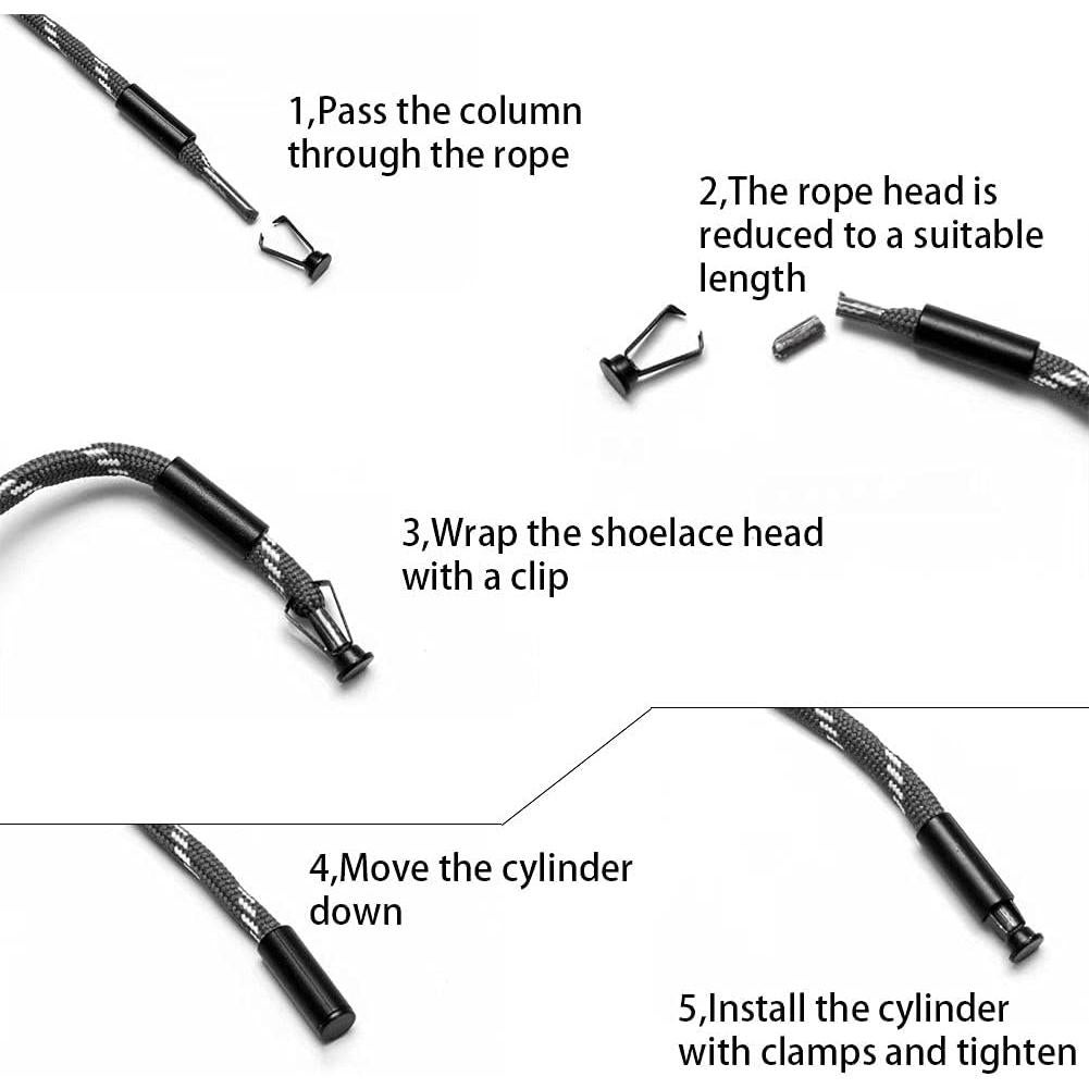 50 Puntas de Cordones Aleación GeoGeoDIY 19mm para DIY