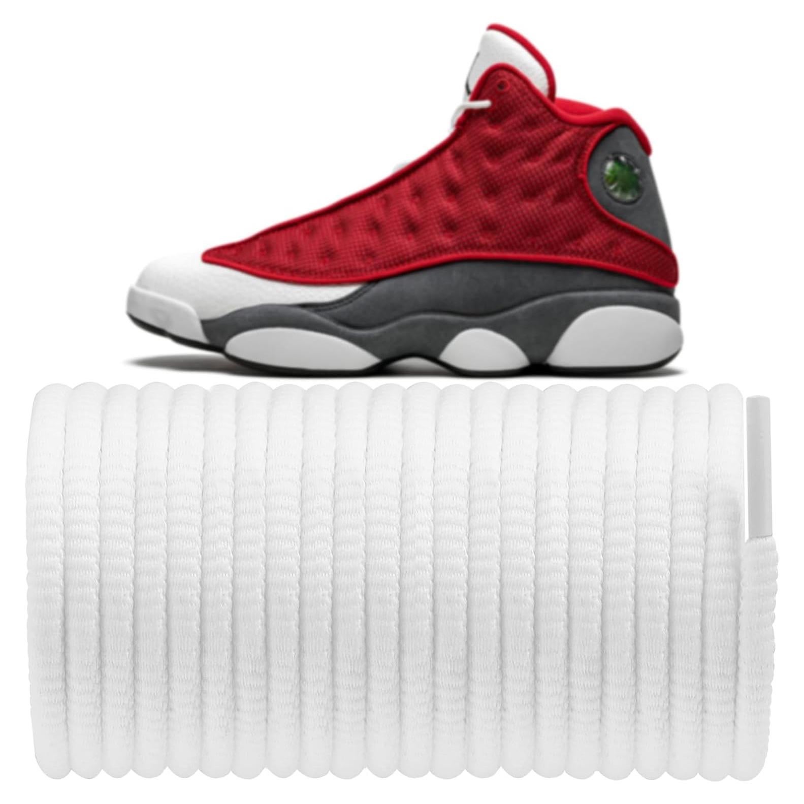 Cordones de Reemplazo 4mm para Zapatillas Air Jordan 13 - Blanco