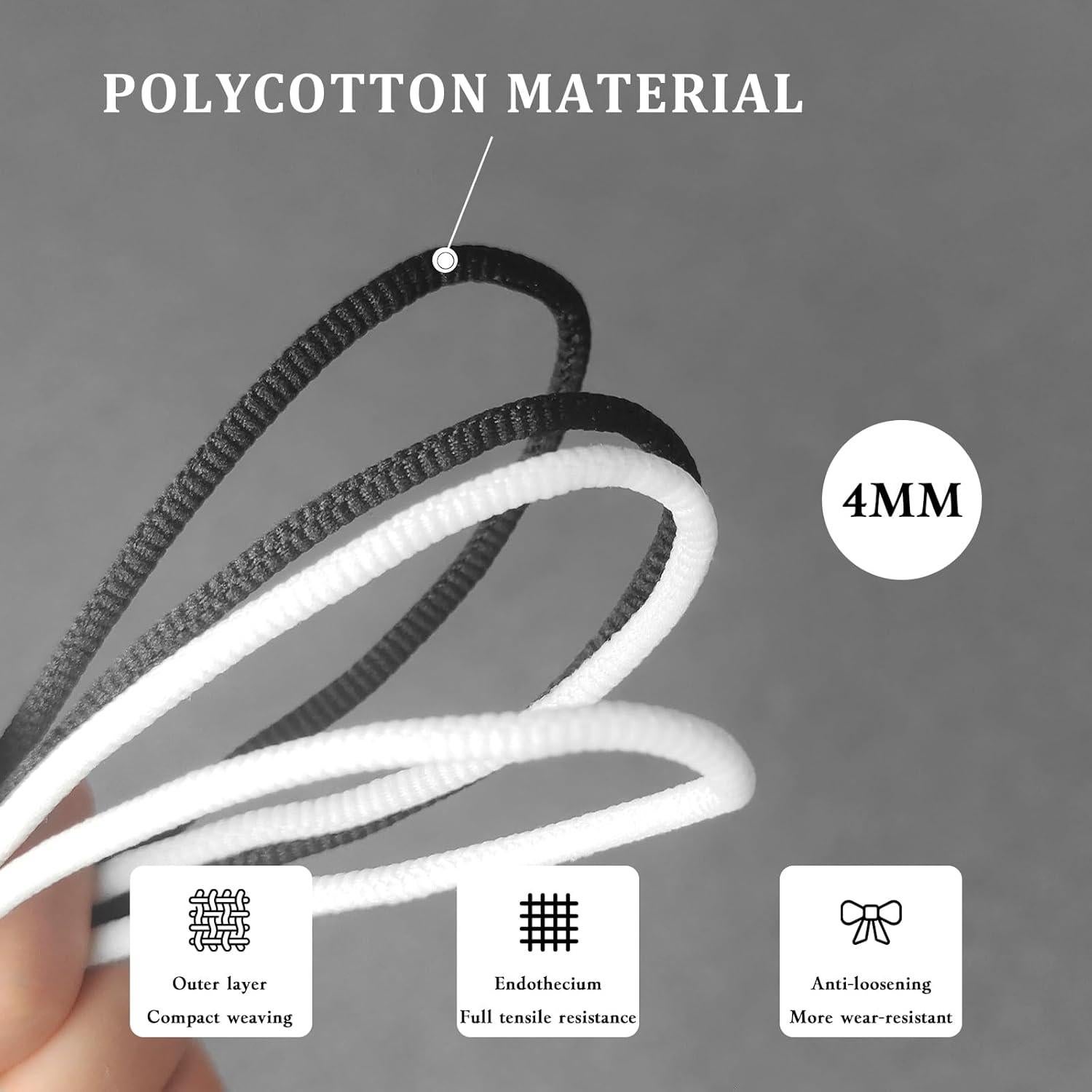 Cordones de Reemplazo 4mm para Zapatillas Air Jordan 13 - Blanco