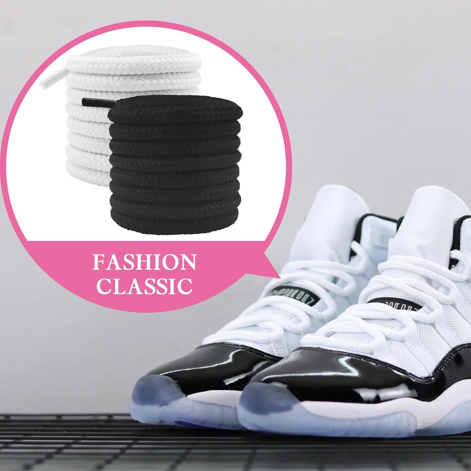 Cuerdas de Reemplazo para Zapatillas Jordan 11 - 140 cm Blancas