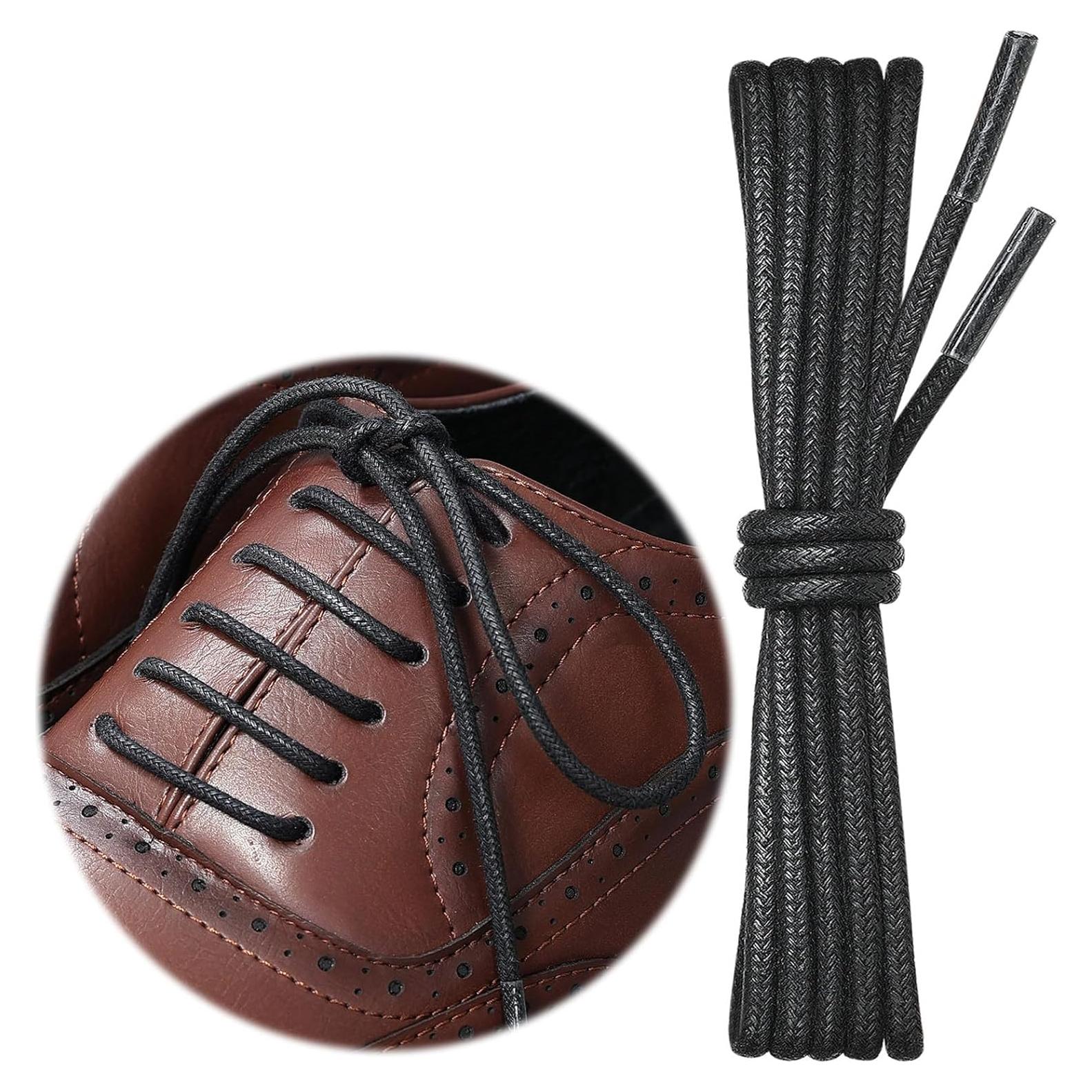 Cordones de Zapatos Redondos Encerados Algodón 2 Pares 31"