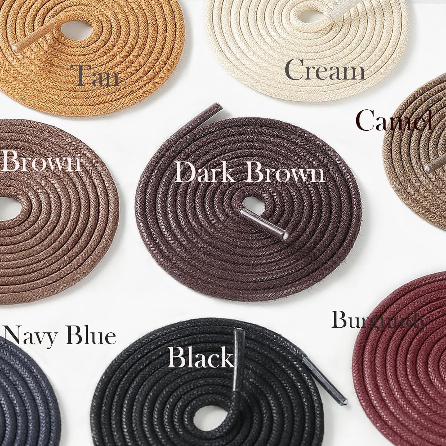 Cordones de Zapatos Redondos Encerados Algodón 2 Pares 31"