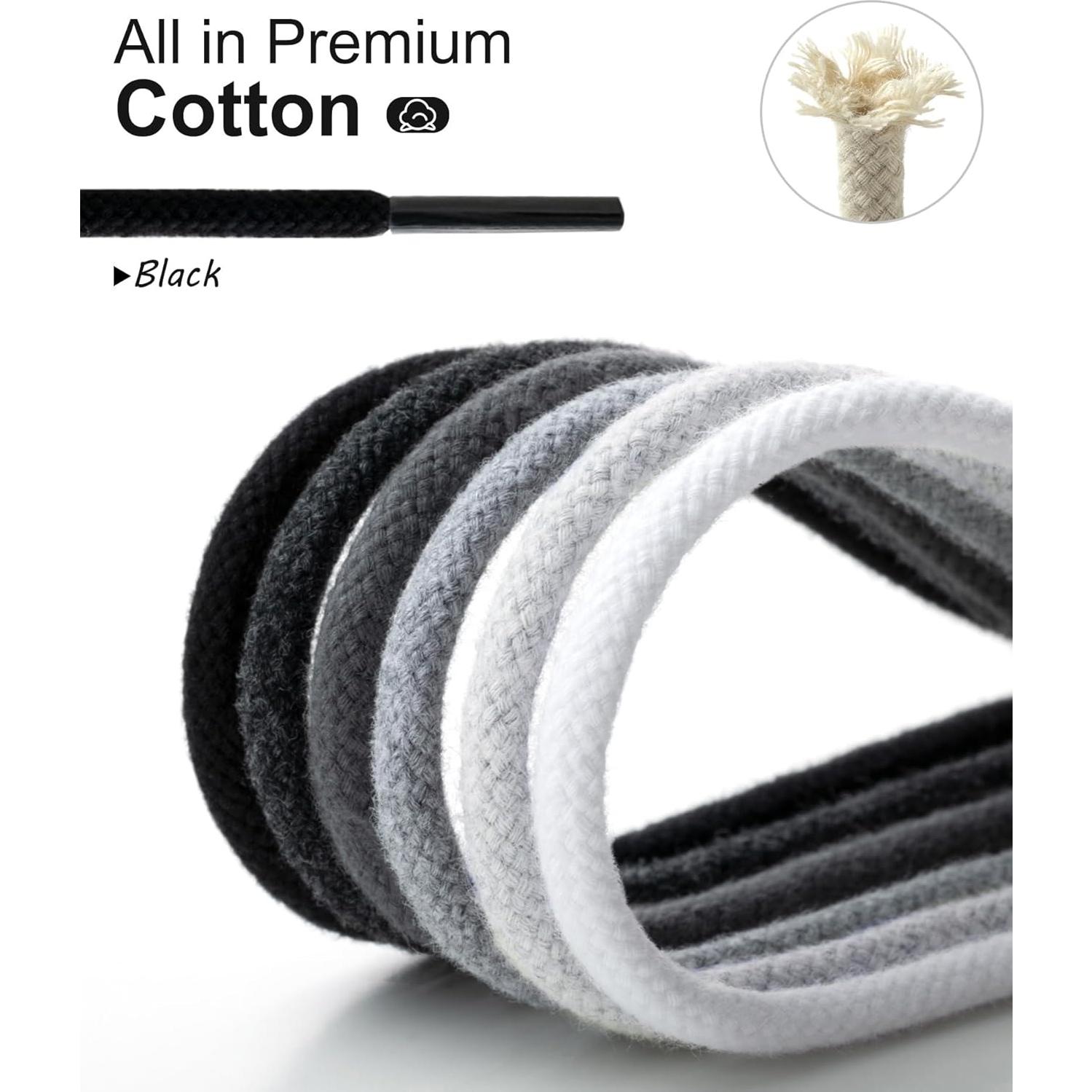 Cordones Redondos de Algodón Handshop 100 cm Antideslizantes