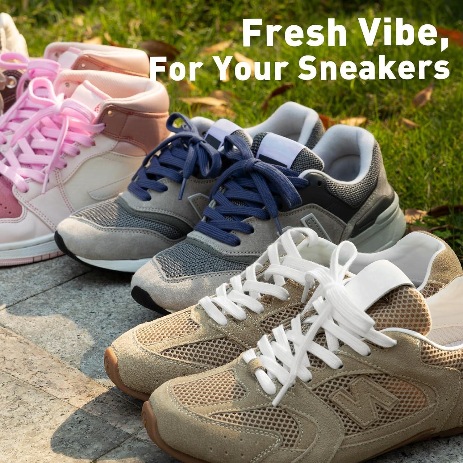 Cordones Planos Stepace 2 Pares 8mm Poliester Algodón Gris