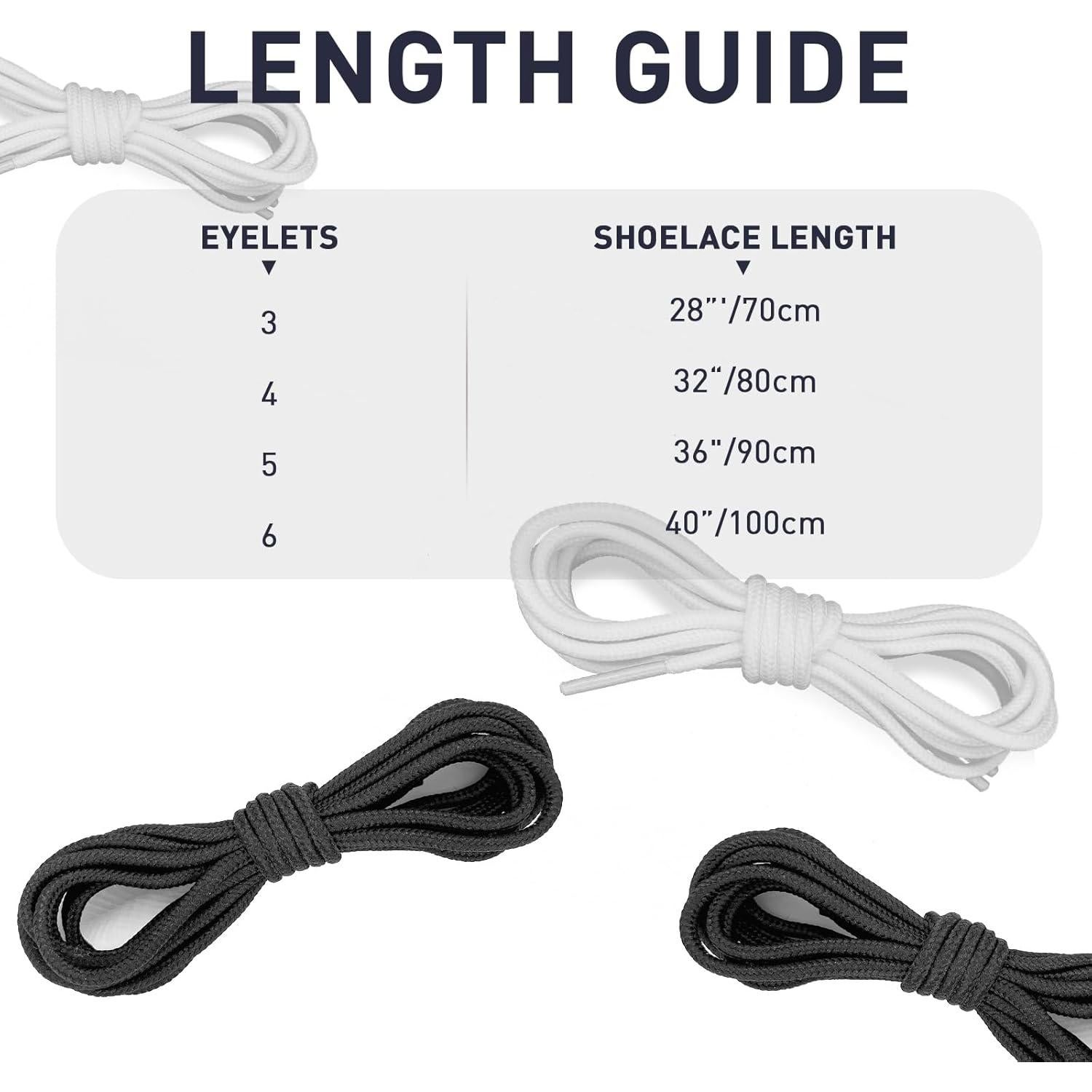 Cordones de Golf de Poliéster FootJoy 100cm - 2.5mm Blanco