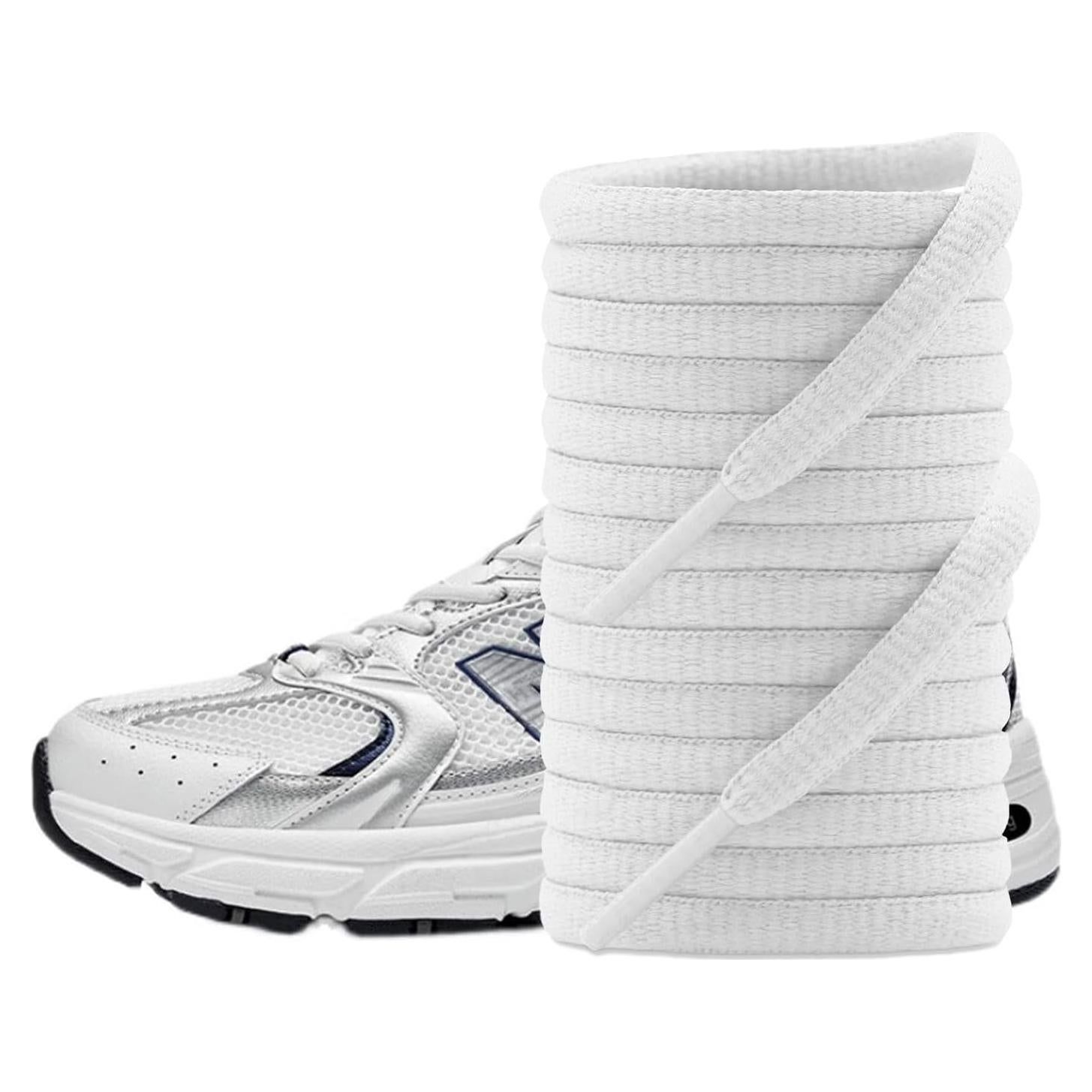 Cintas de Zapato Ovaladas UamGlsob 140cm Blancas para Zapatillas