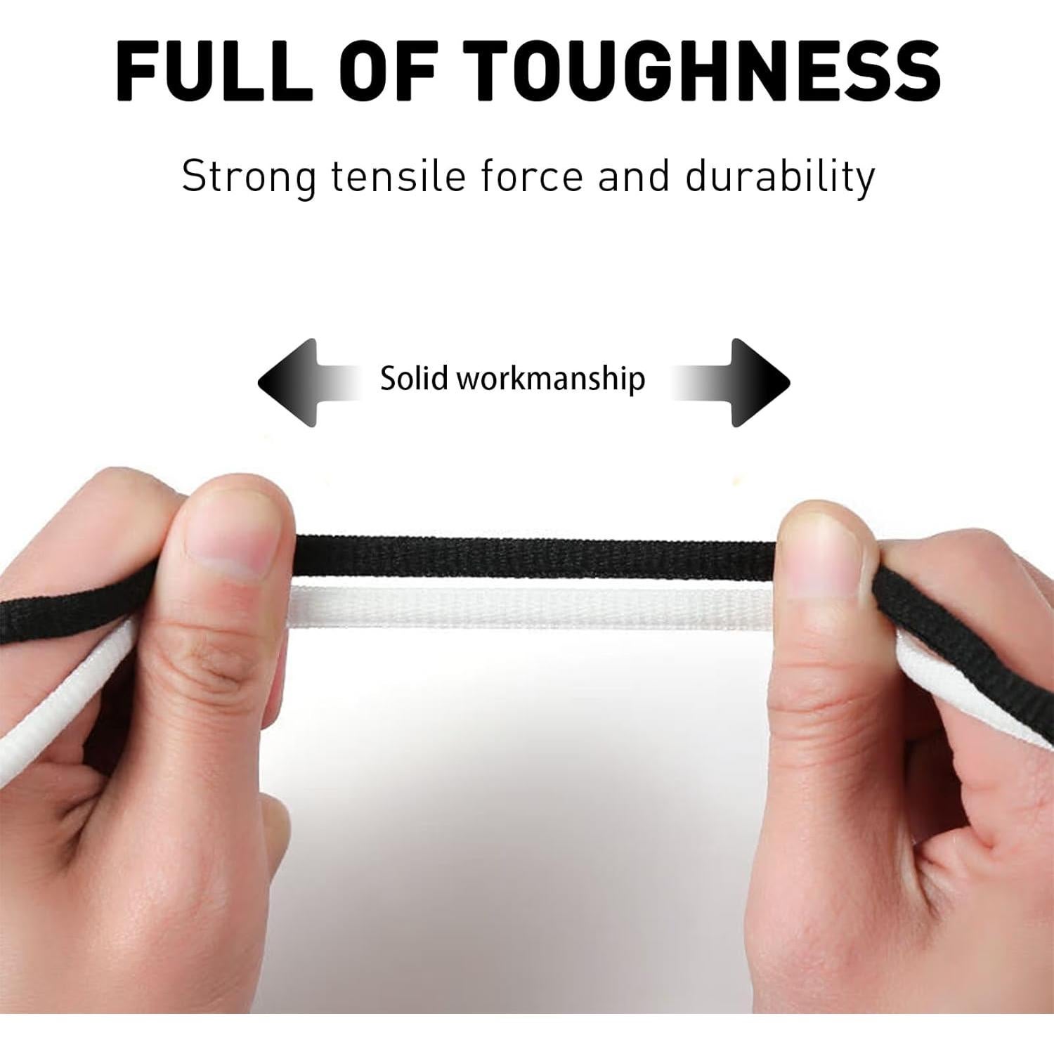 Cintas de Zapato Ovaladas UamGlsob 140cm Blancas para Zapatillas