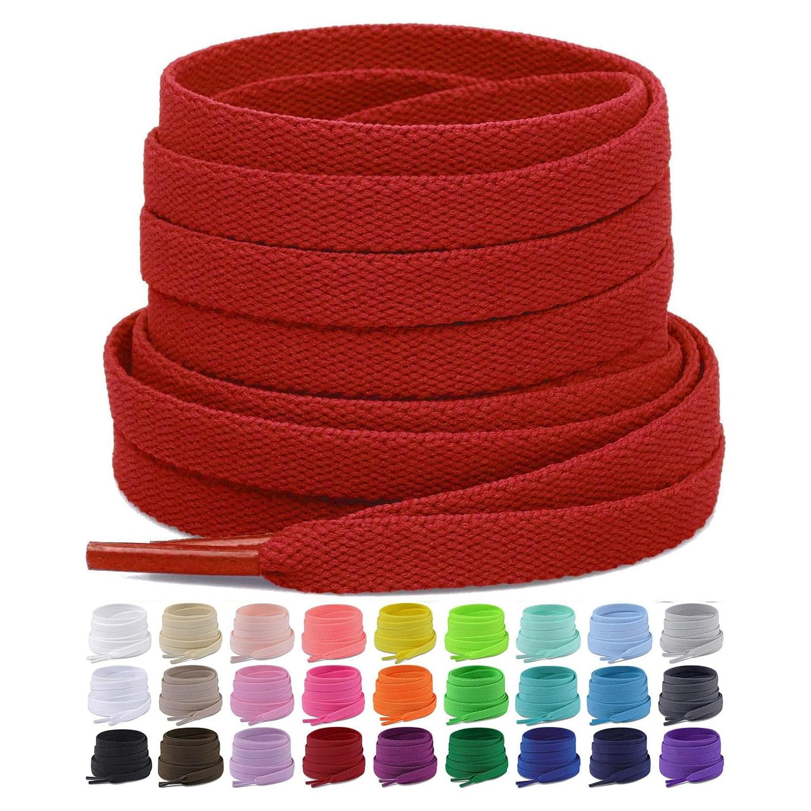 Cordones planos de poliéster Puzeam 100 cm 28 colores - 2 pares