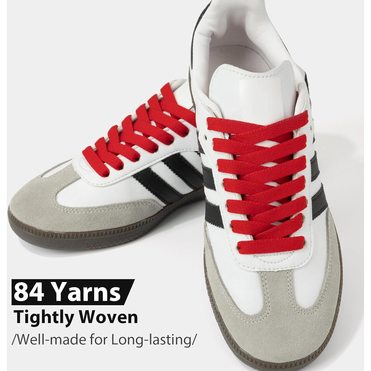 Cordones planos de poliéster Puzeam 100 cm 28 colores - 2 pares