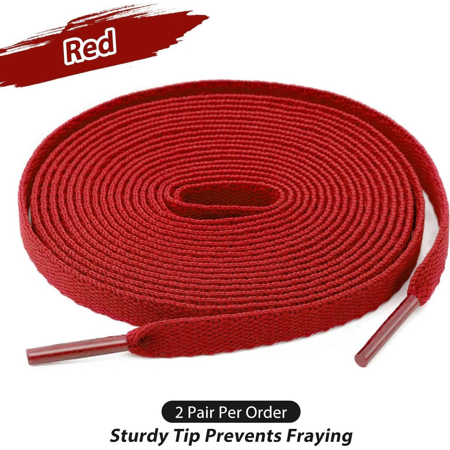 Cordones planos de poliéster Puzeam 100 cm 28 colores - 2 pares