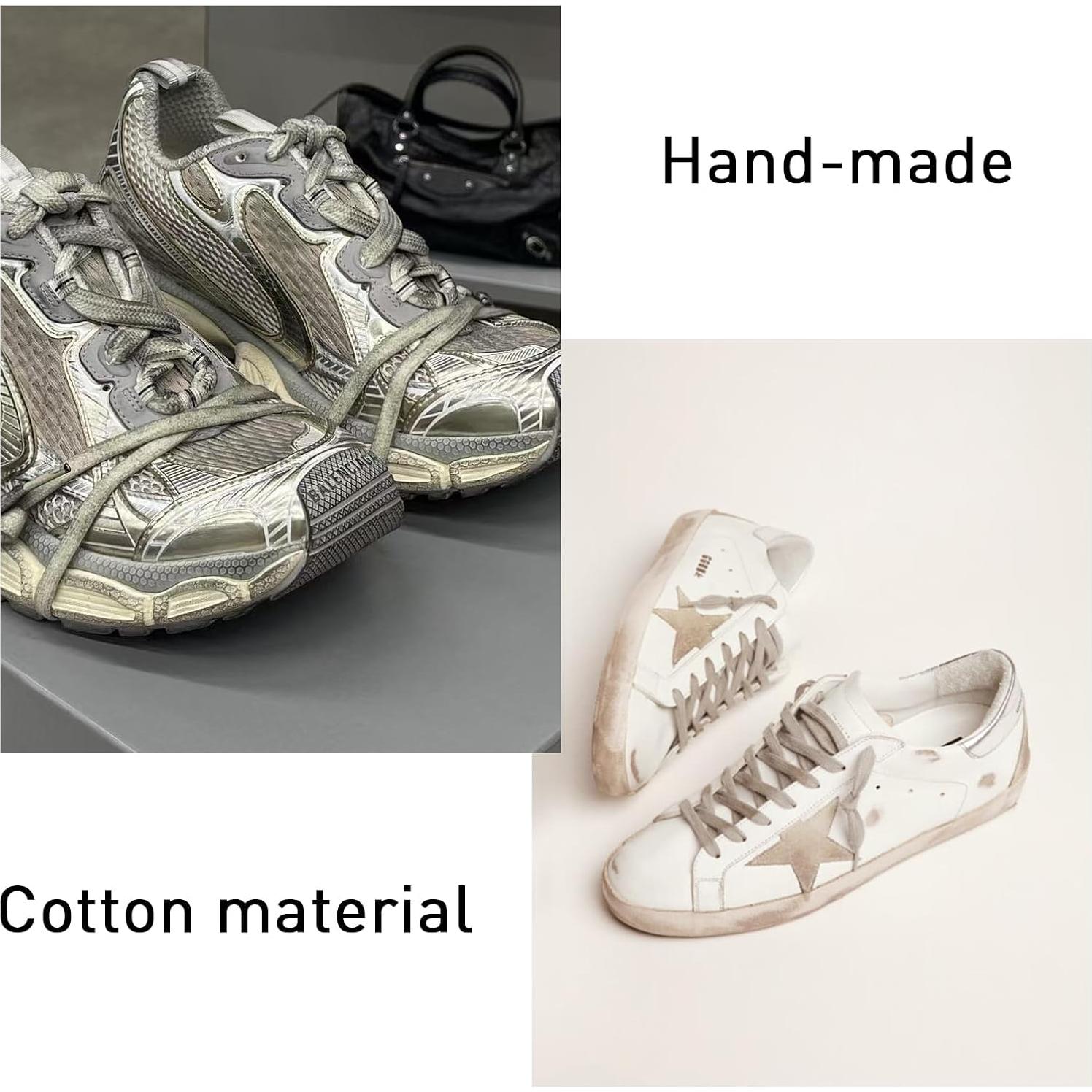 Cuerdas de Zapato de Algodón Envejecidas UamGlsob 120cm 8mm