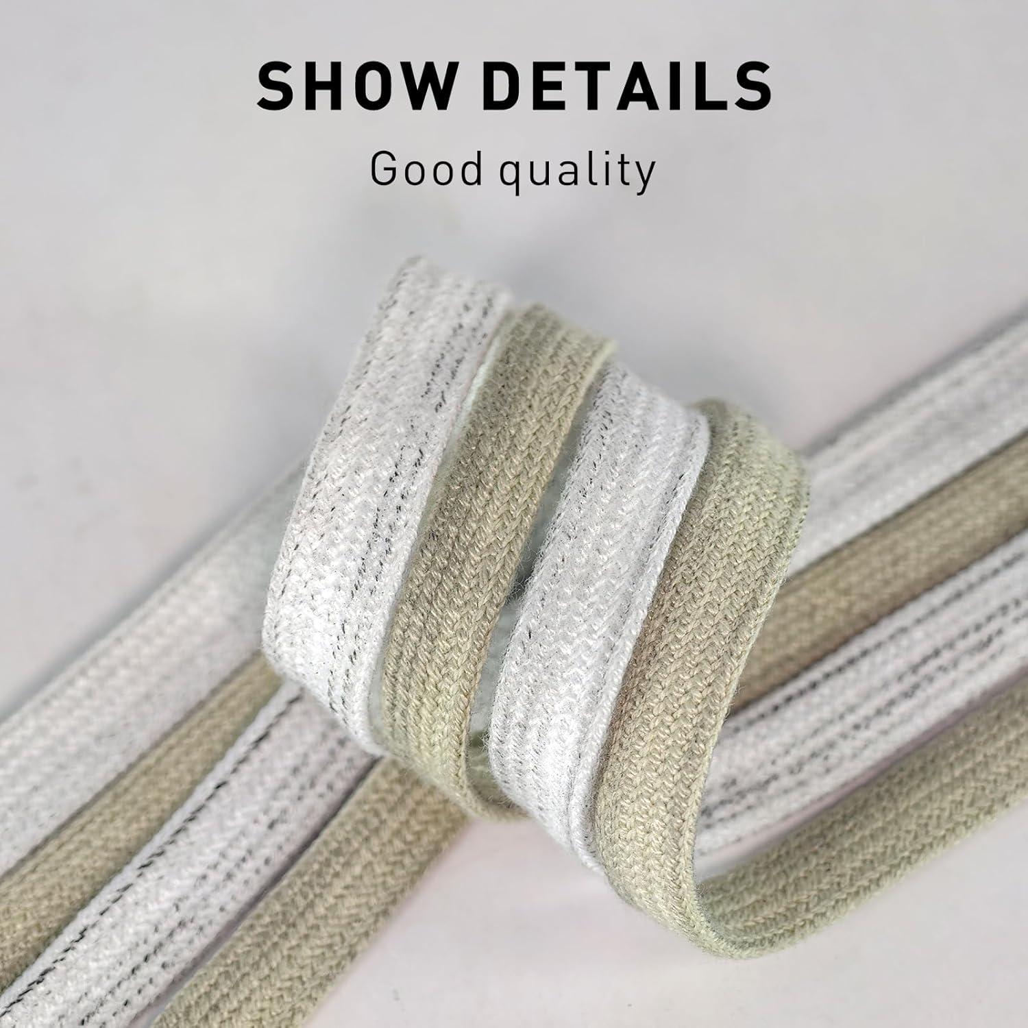 Cuerdas de Zapato de Algodón Envejecidas UamGlsob 120cm 8mm