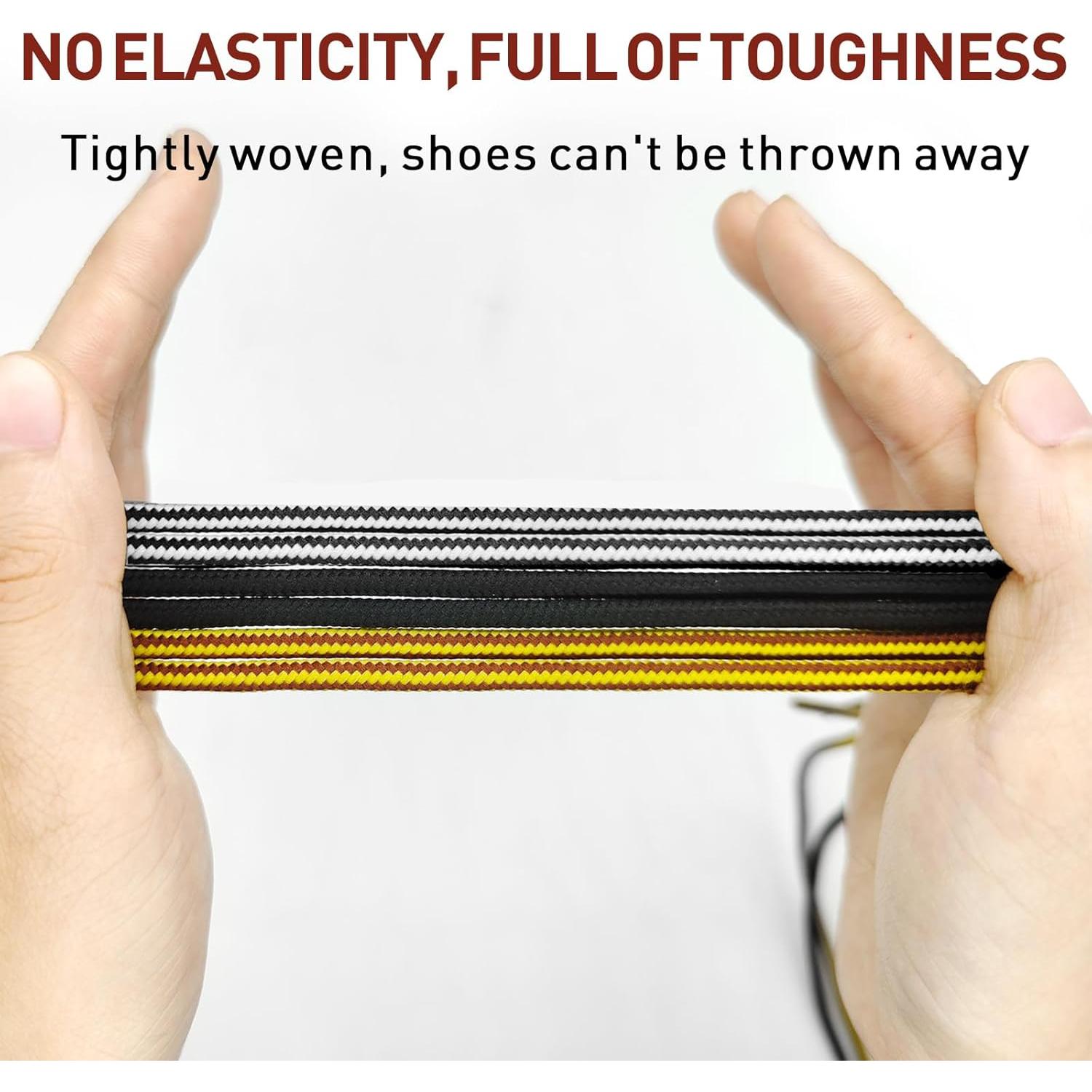 Cuerdas de Zapato Redondas 180cm Negro Duraderas para Botas