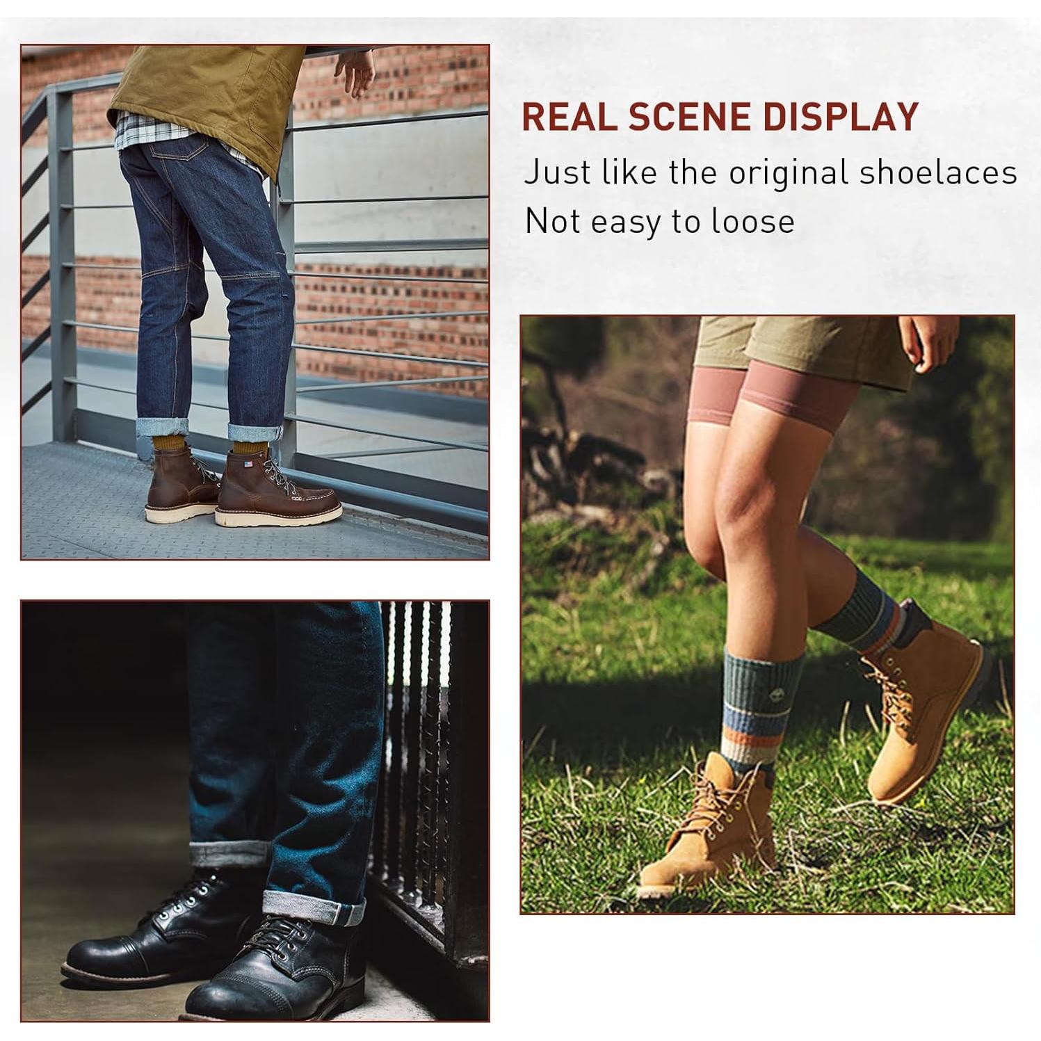 Cuerdas de Zapato Redondas 180cm Negro Duraderas para Botas