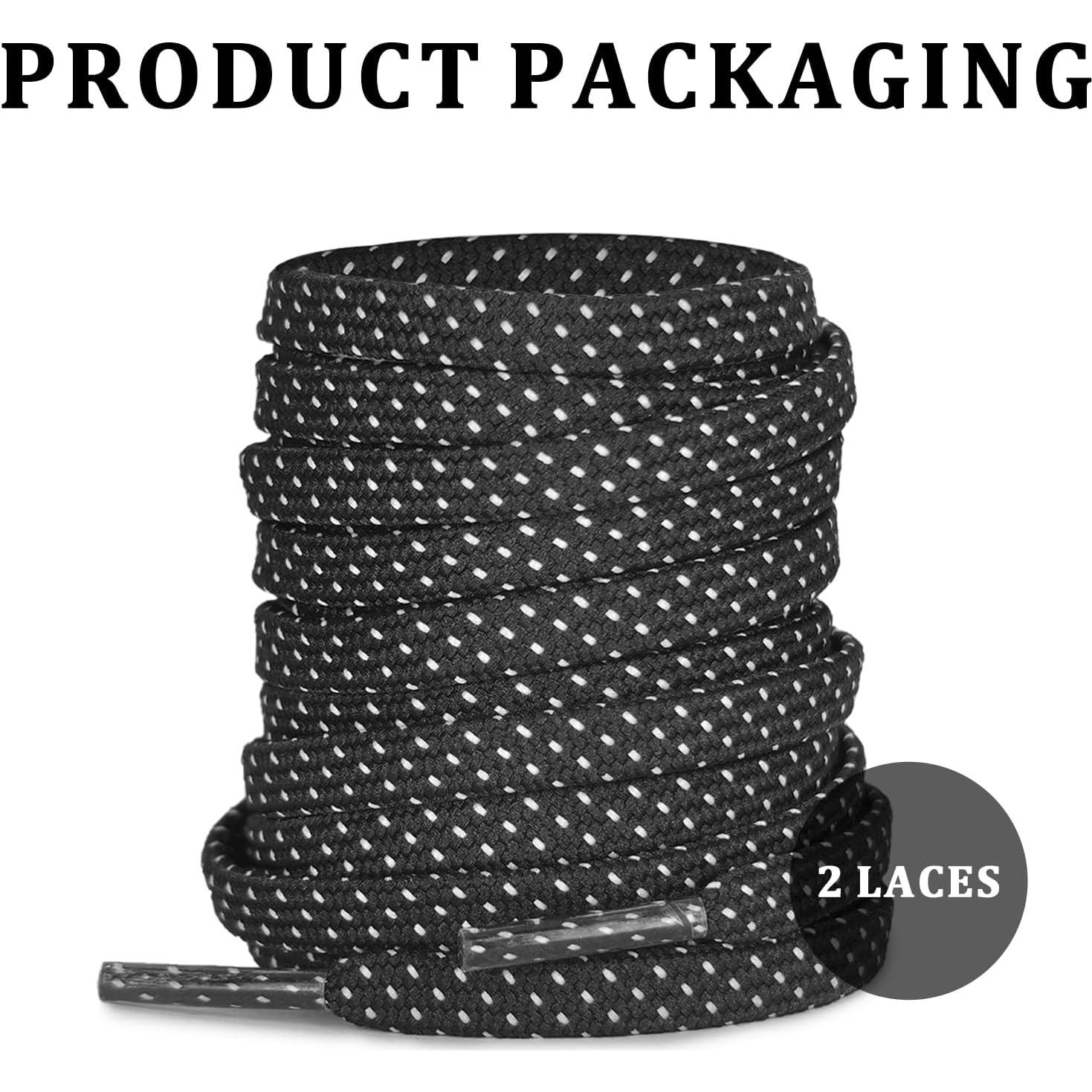 Cordones Planos de 7mm para Zapatillas ON Cloudmonster - Negro