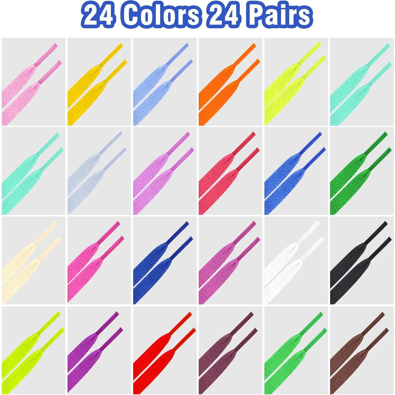 Cintas de Calzado Planas Auihiay 24 Pares 150 cm Colores