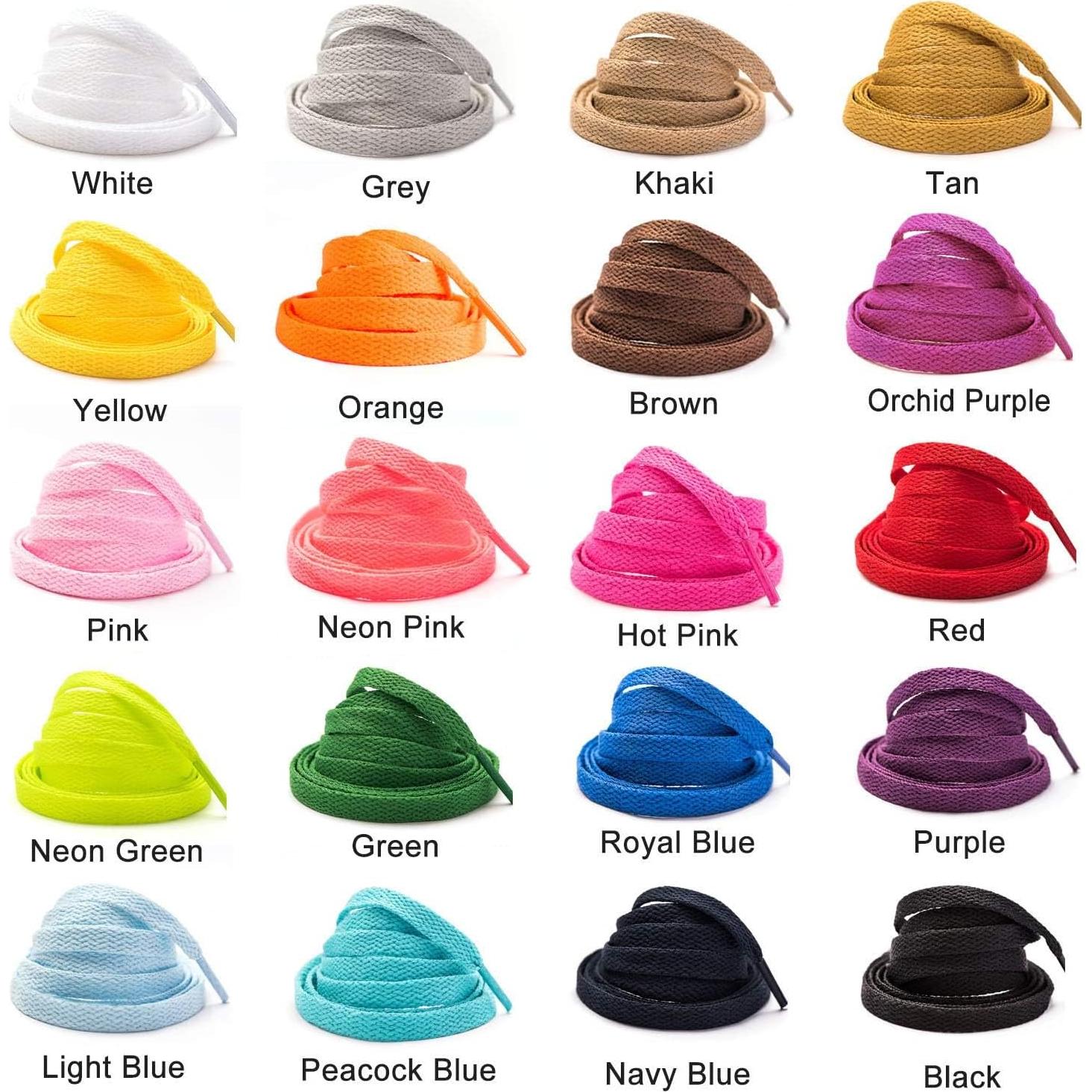 Cintas Planas Stepace 2 Pares 30-72" (76-182 cm) 26 Colores