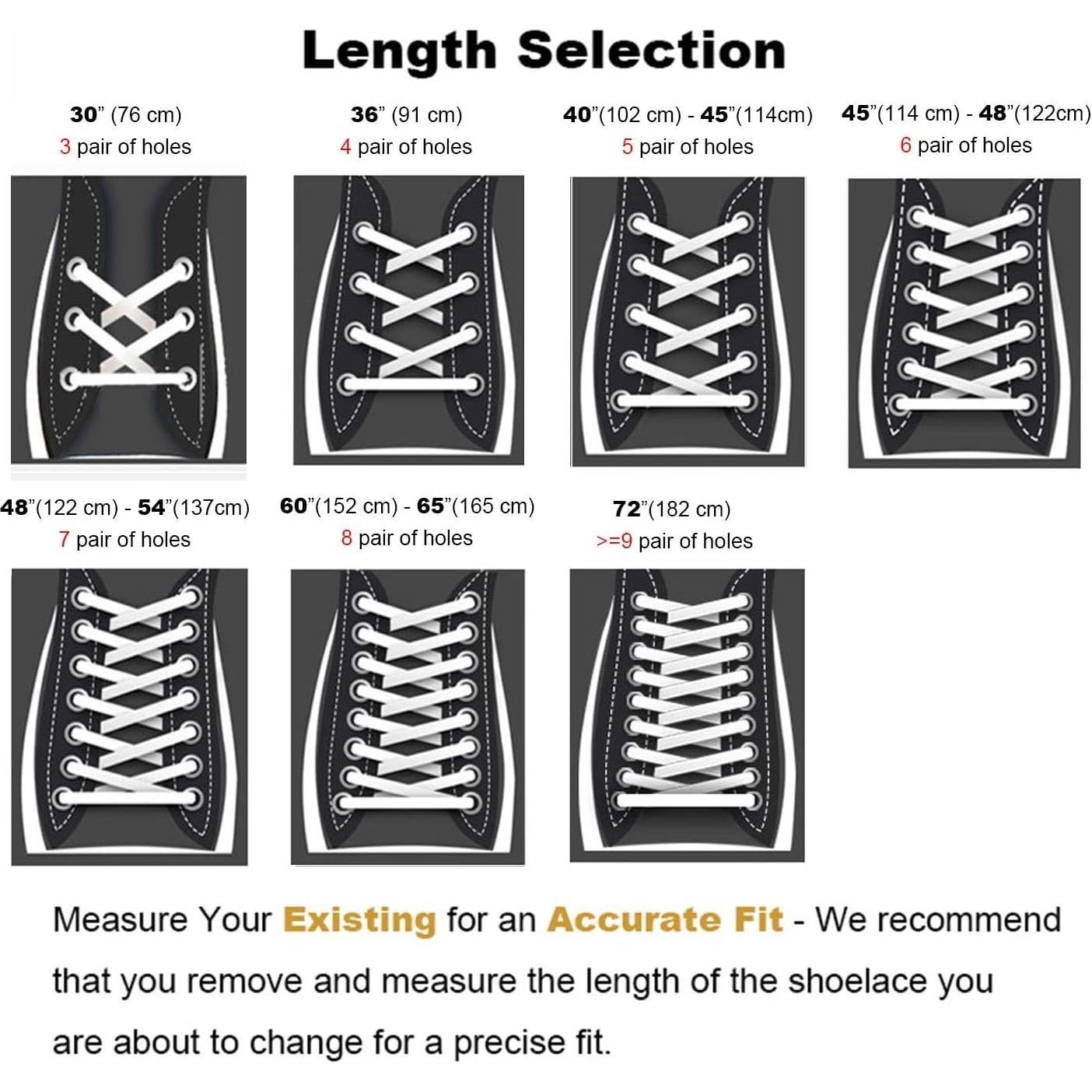 Cintas Planas Stepace 2 Pares 30-72" (76-182 cm) 26 Colores