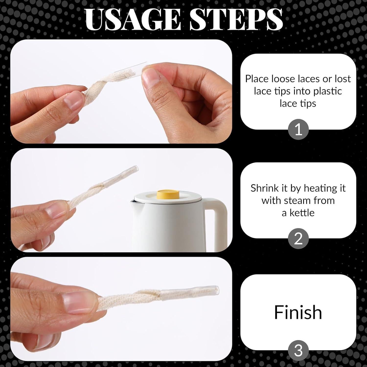 20 Puntas Transparentes para Cordoneras Xthrotsenk 5 mm