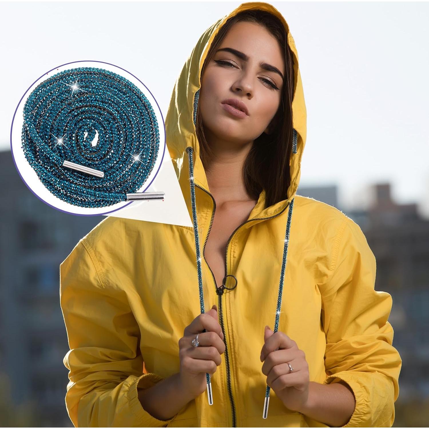 Cintas de Zapato de Strass PAGOW 120cm Azul Pavo Real