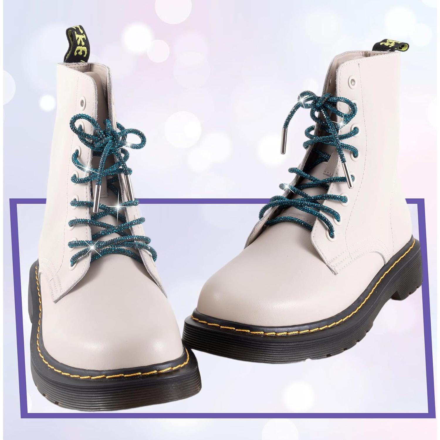 Cintas de Zapato de Strass PAGOW 120cm Azul Pavo Real