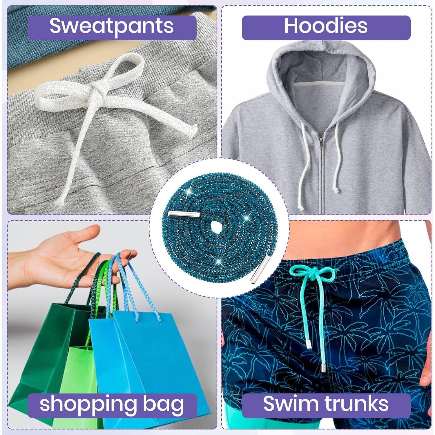 Cintas de Zapato de Strass PAGOW 120cm Azul Pavo Real