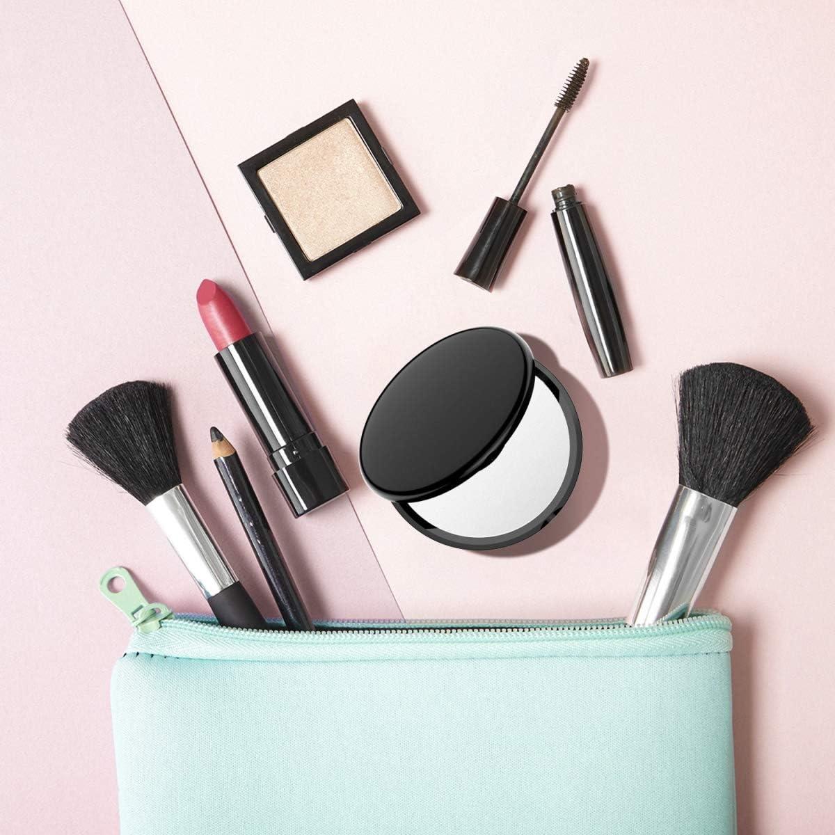 Espejo de Maquillaje Gospire 4" Doble Cara 1X/10X Plegable Negro