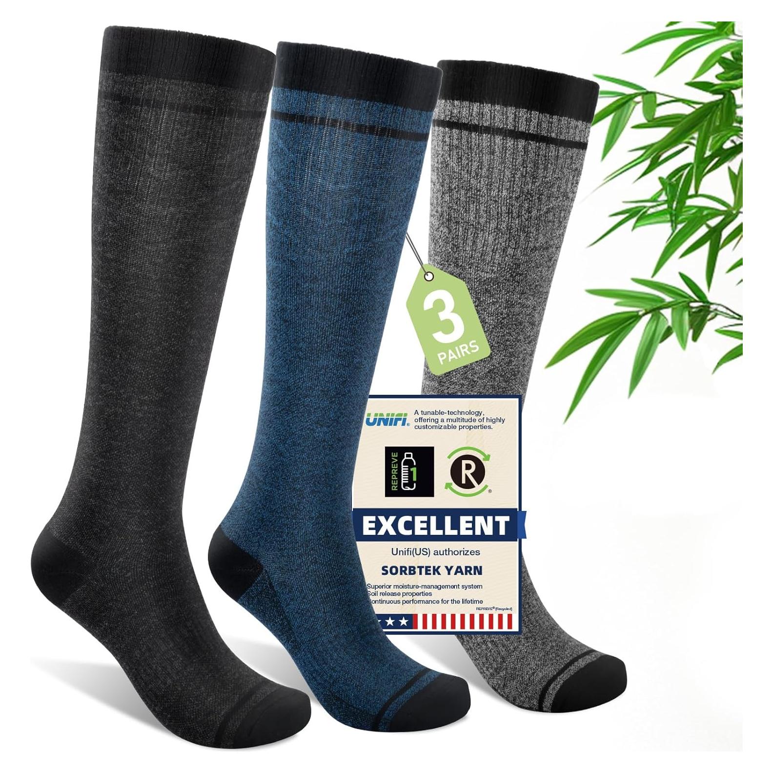 Calcetines de Compresión Iambamboo Unisex 15-20 mmHg Viscosa Bambú