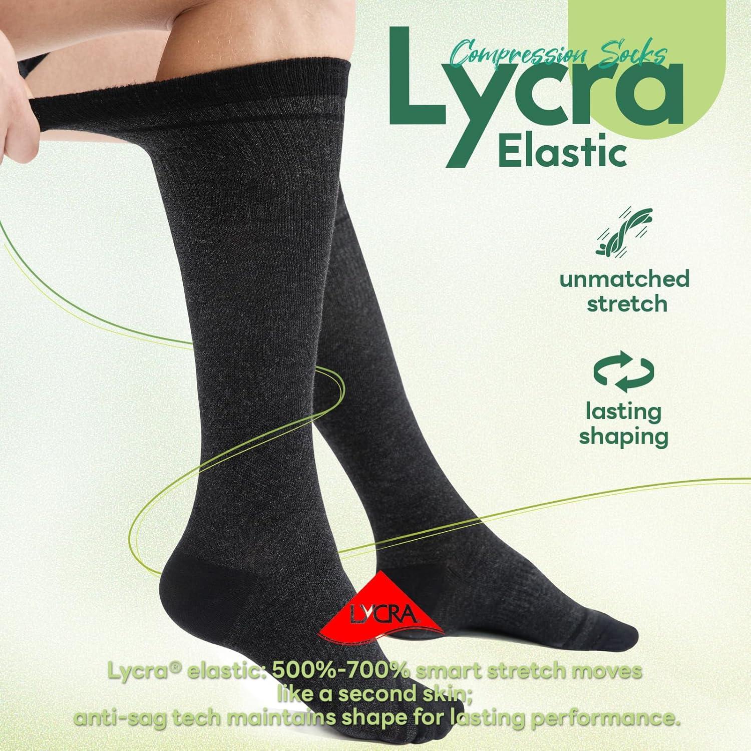 Calcetines de Compresión Iambamboo Unisex 15-20 mmHg Viscosa Bambú