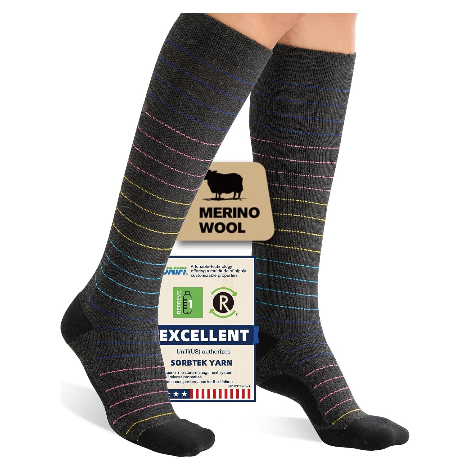 Calcetines de Compresión Unisex Lana Merino 15-20 mmHg