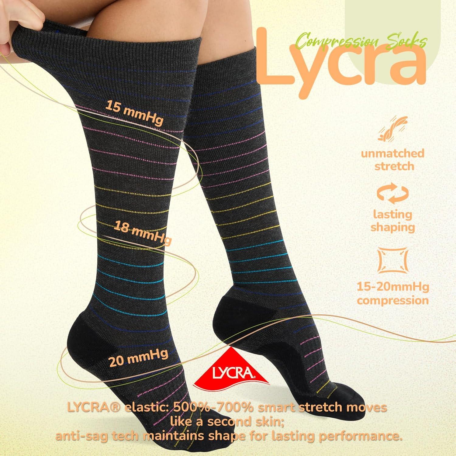 Calcetines de Compresión Unisex Lana Merino 15-20 mmHg