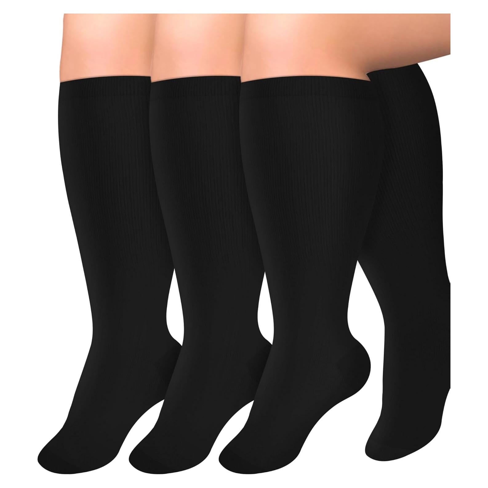 Calcetines de Compresión Diu Life 3 Pares Talla Grande Negro