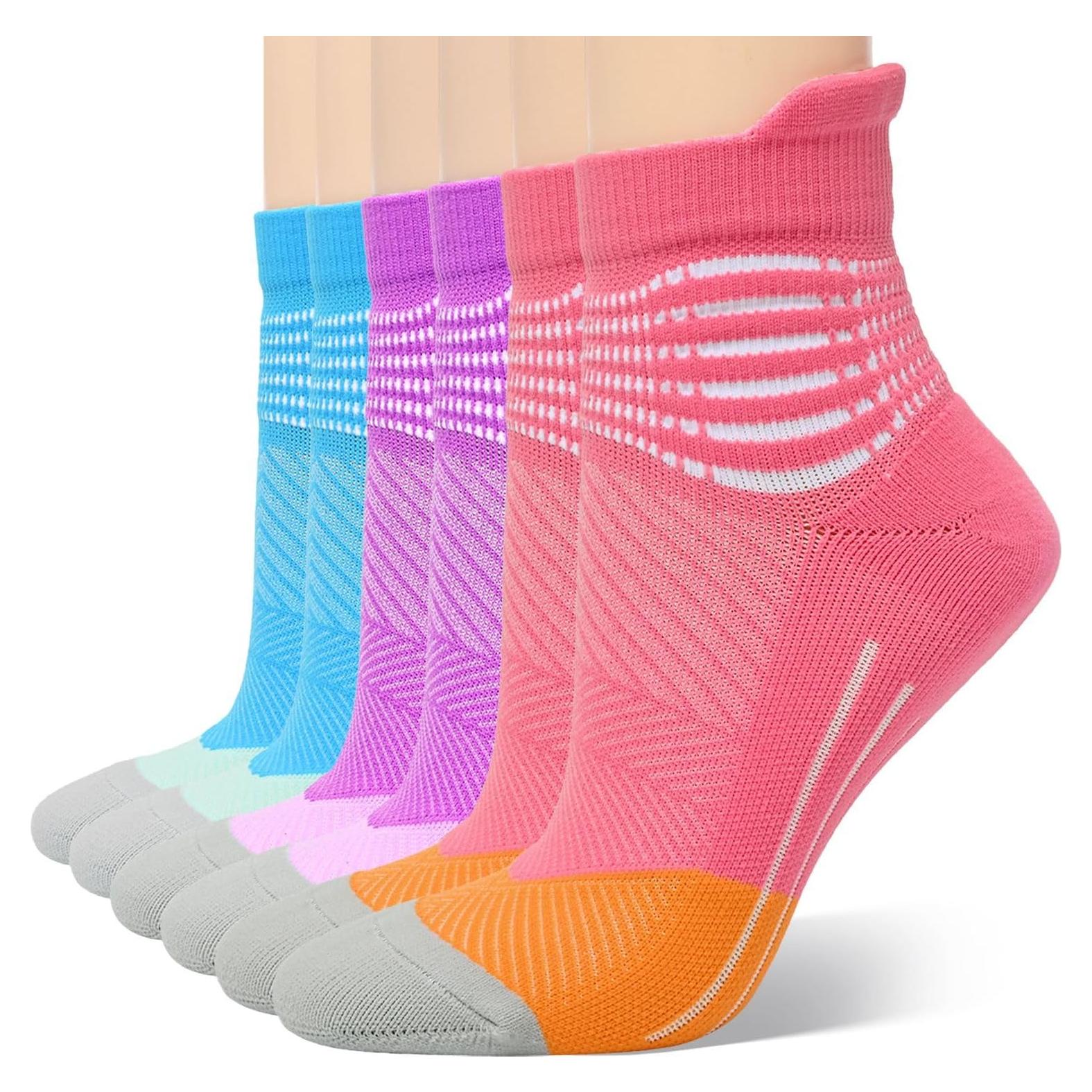 Calcetines de Compresión IRAMY para Mujeres - 3 Paquetes Coolmax