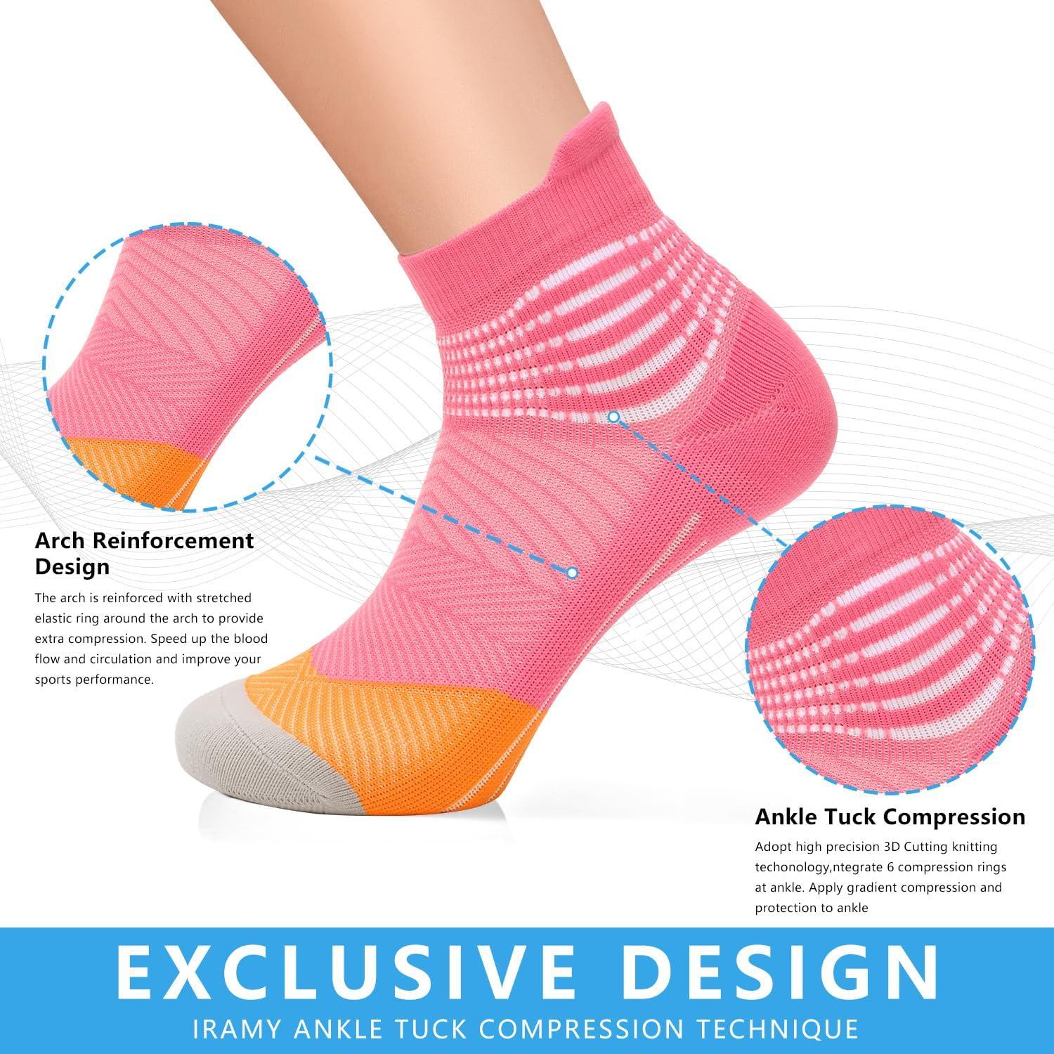 Calcetines de Compresión IRAMY para Mujeres - 3 Paquetes Coolmax