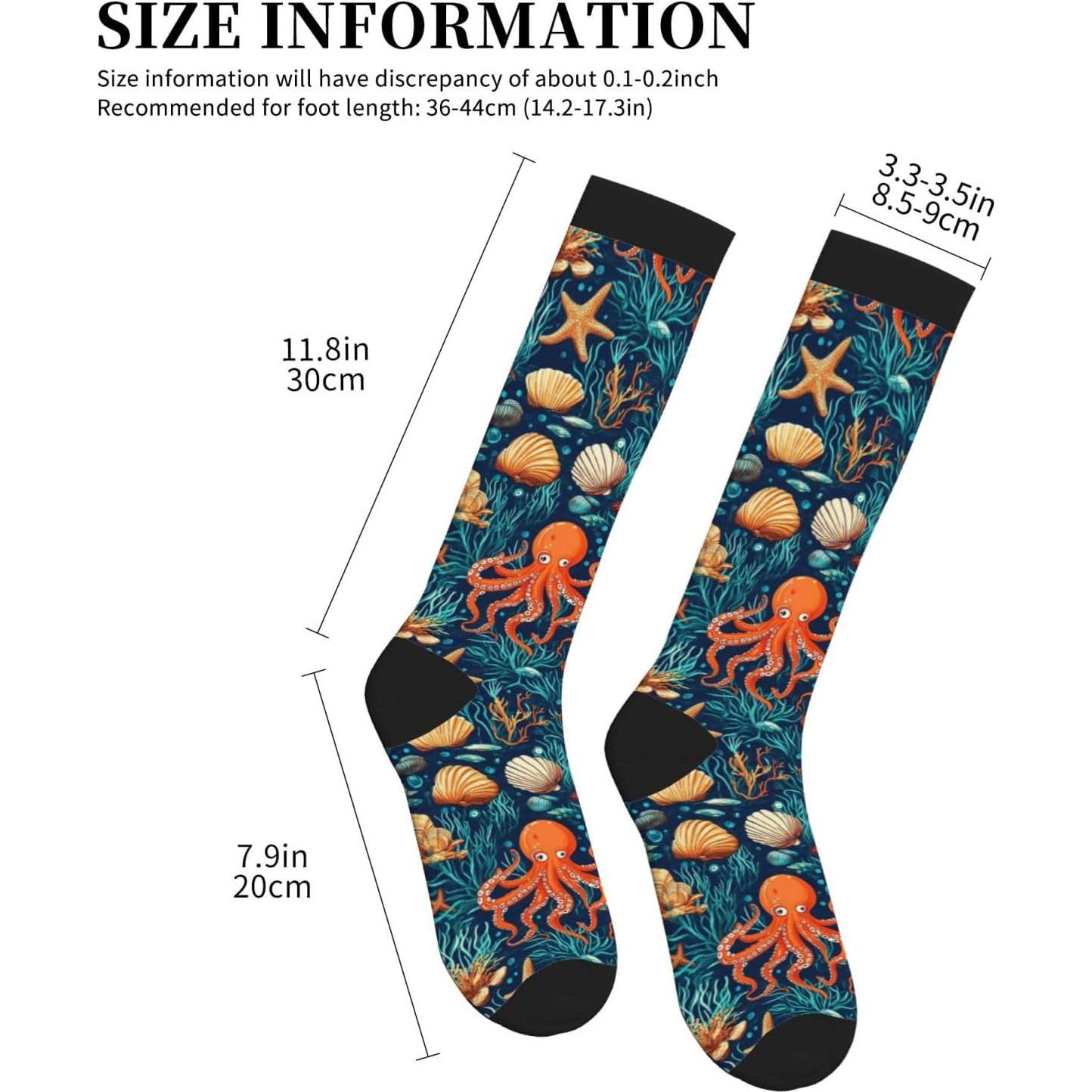 Calcetines de Compresión Unisex 15-20mmHg Soporte para Pantorrilla