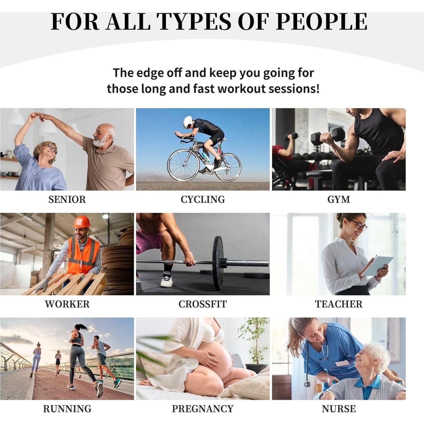 Calcetines de Compresión Unisex 15-20mmHg Soporte para Pantorrilla