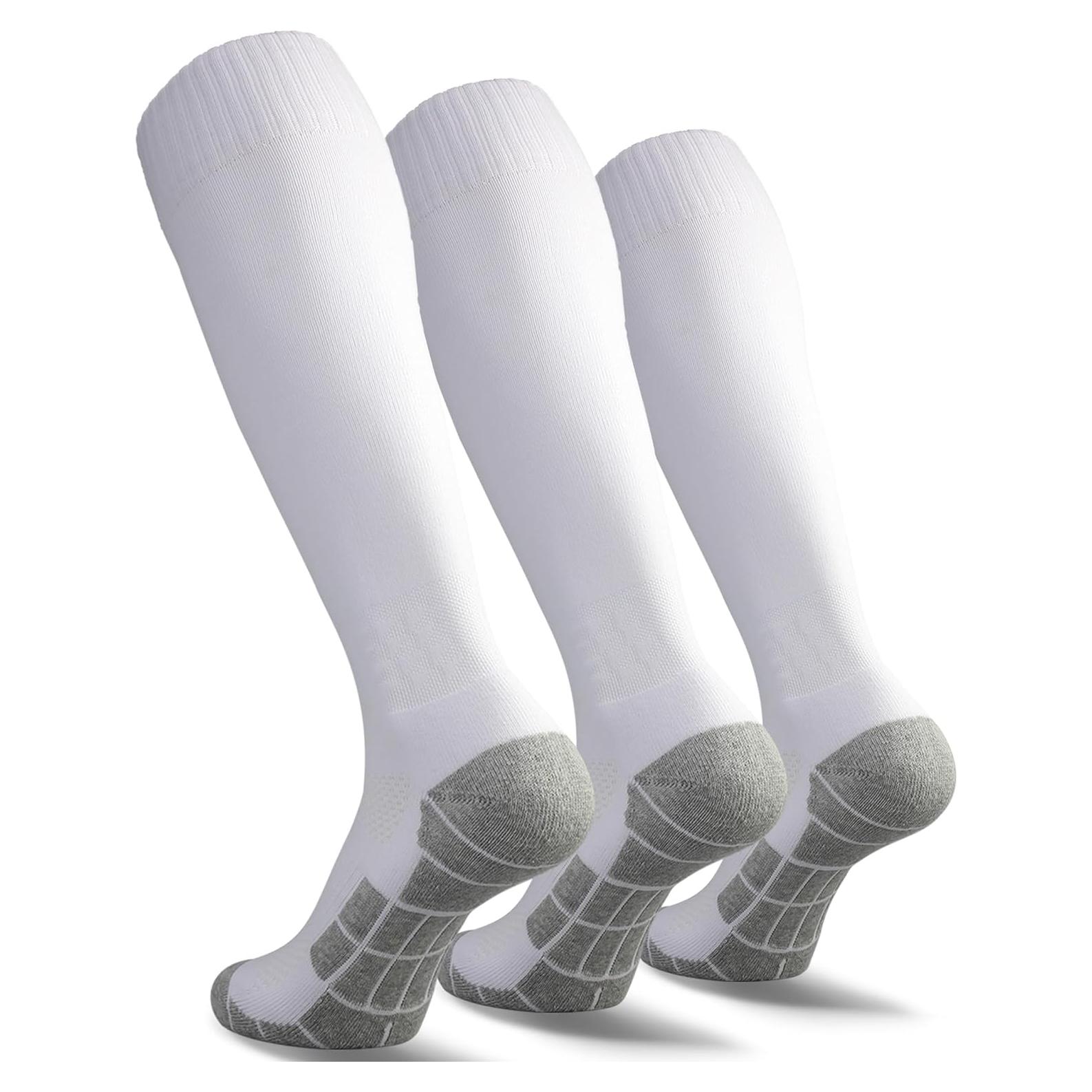 Calcetines de Fútbol CWVLC - 3 Pares Grandes Antideslizantes