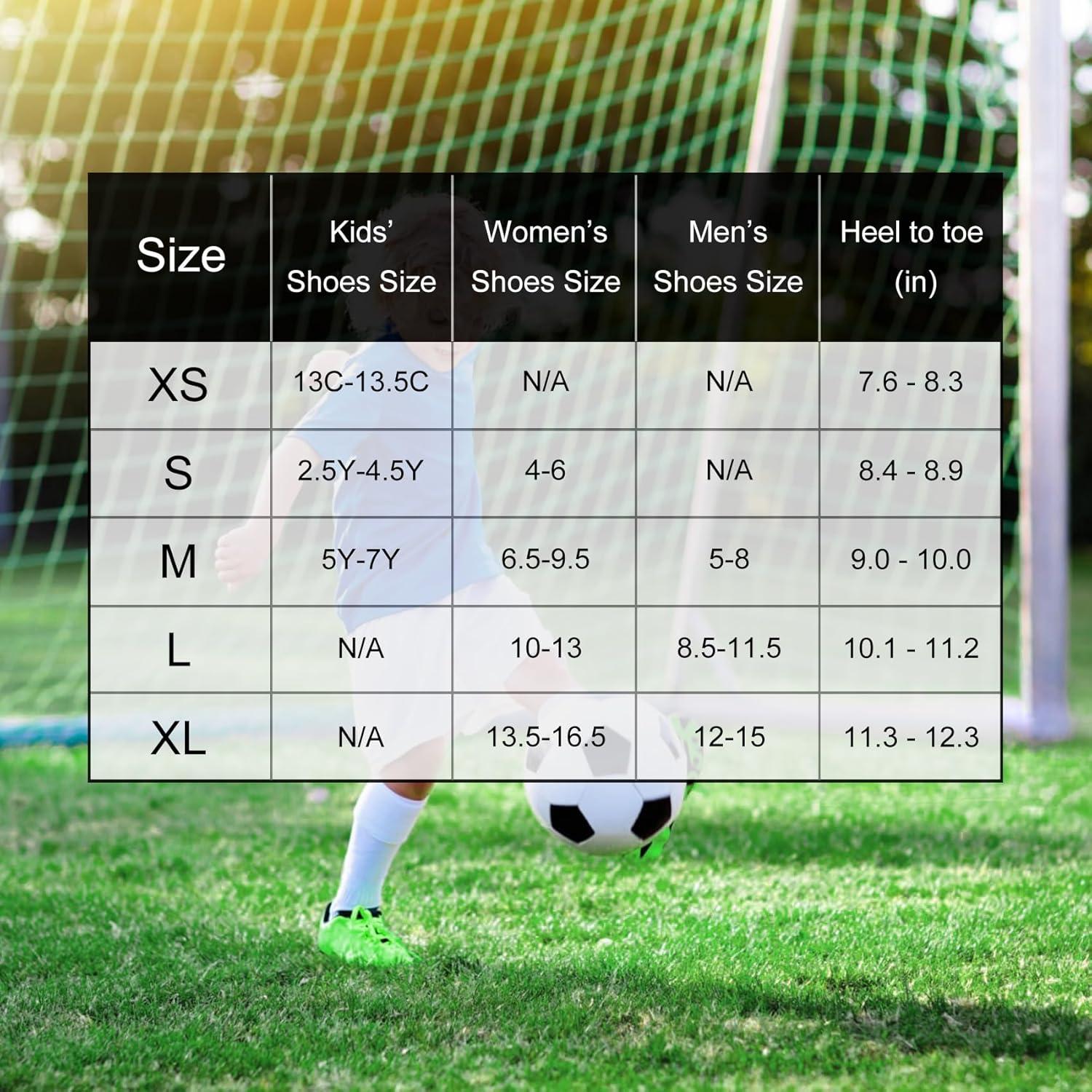 Calcetines de Fútbol CWVLC - 3 Pares Grandes Antideslizantes