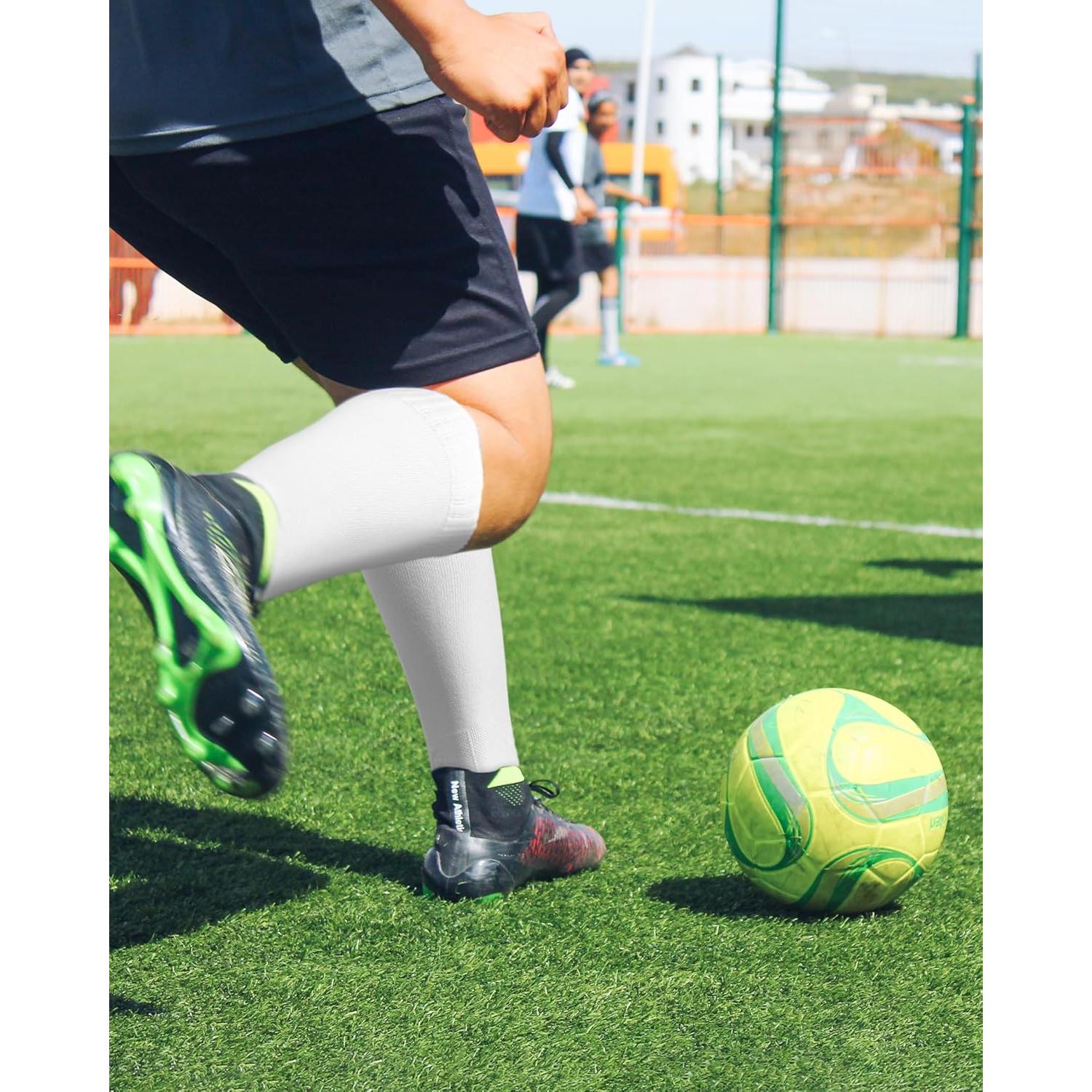 Calcetines de Fútbol CWVLC - 3 Pares Grandes Antideslizantes