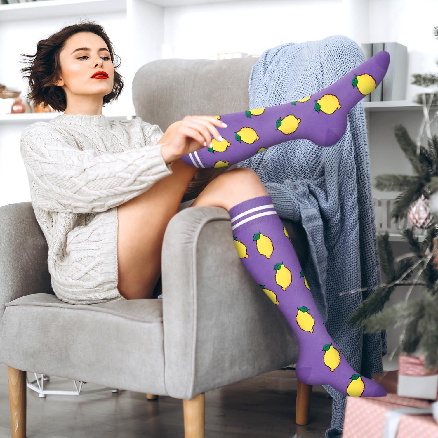 Calcetines de Compresión Bluemaple Unisex 15-20 mmHg (6 Pares)