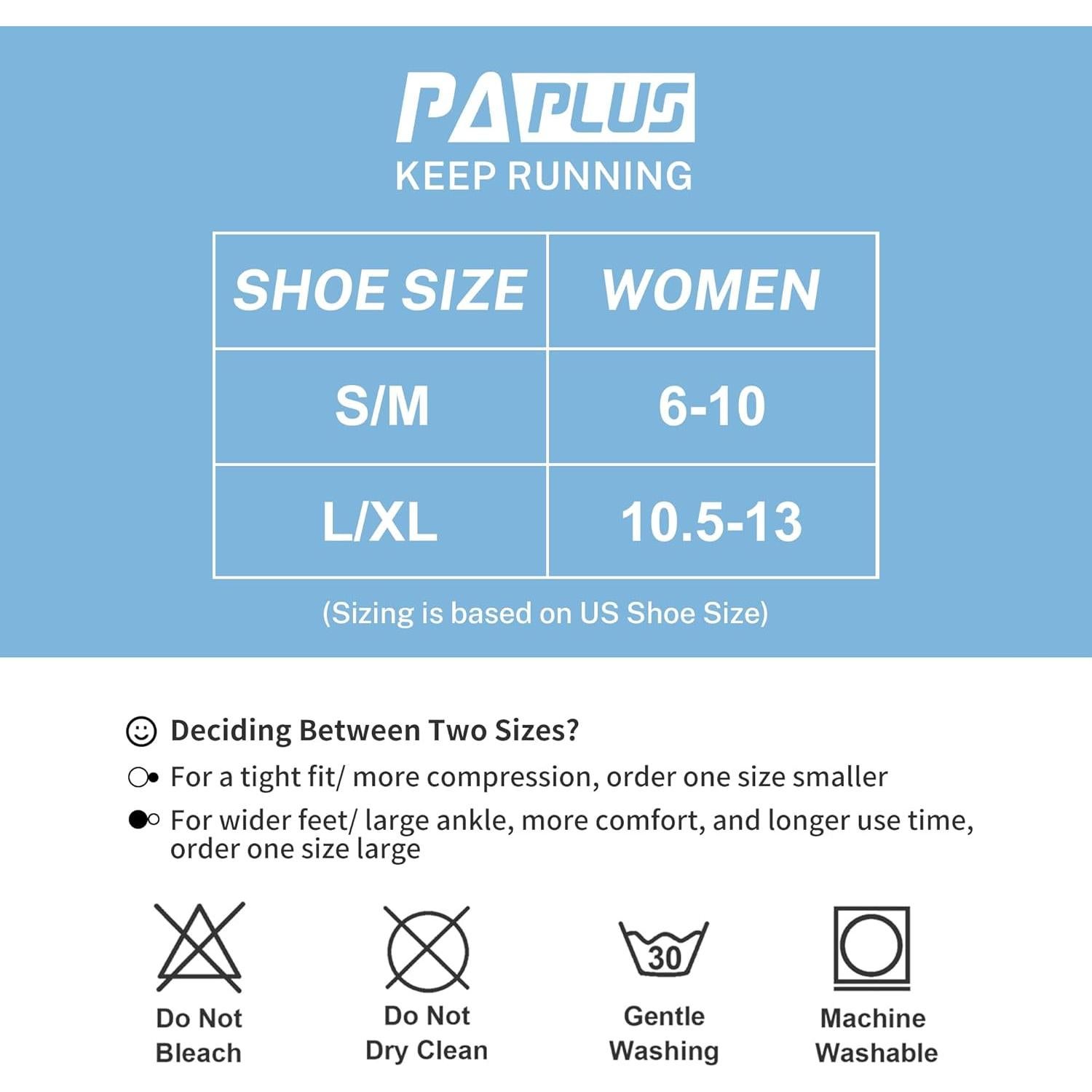 Calcetines de Compresión PAPLUS para Correr Mujeres - 6 Pares